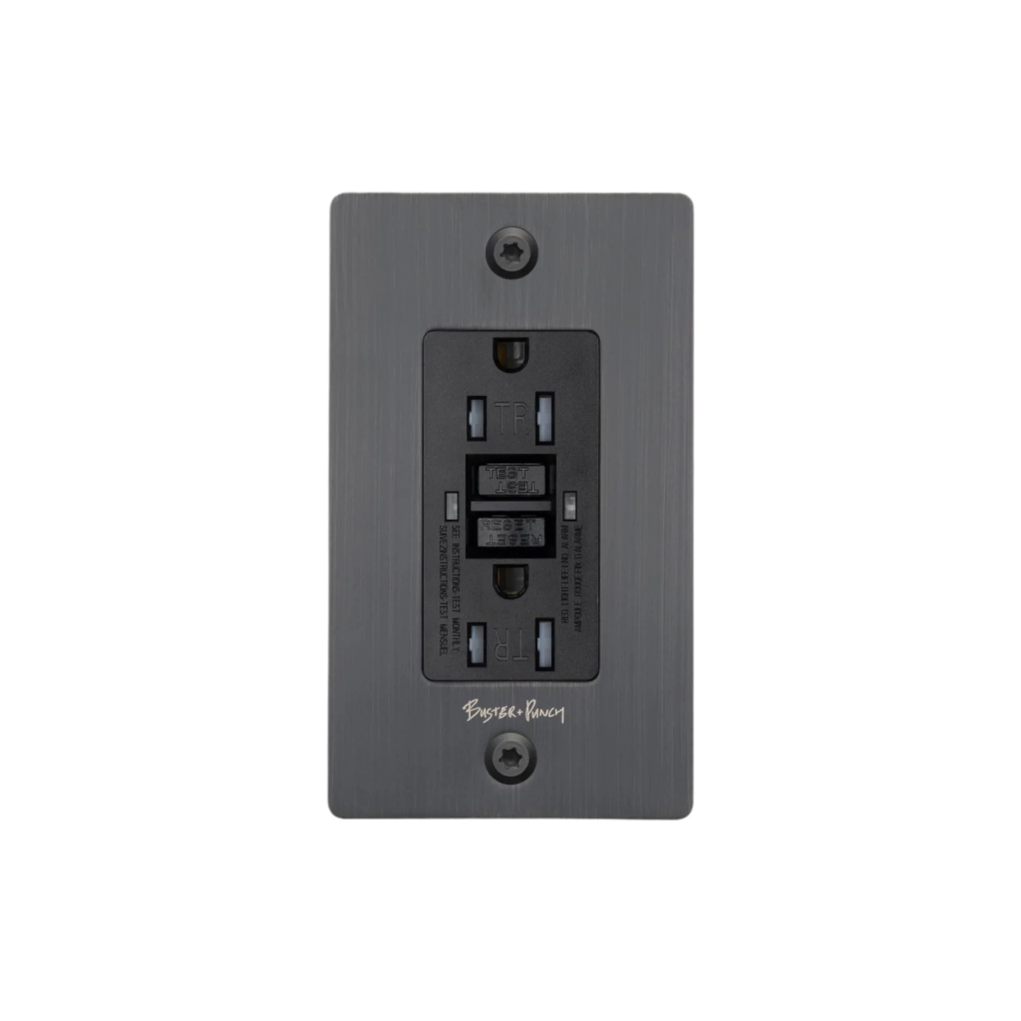 1G Duplex Outlet / Gfci / Linear / With Logo / Smoked Bronze