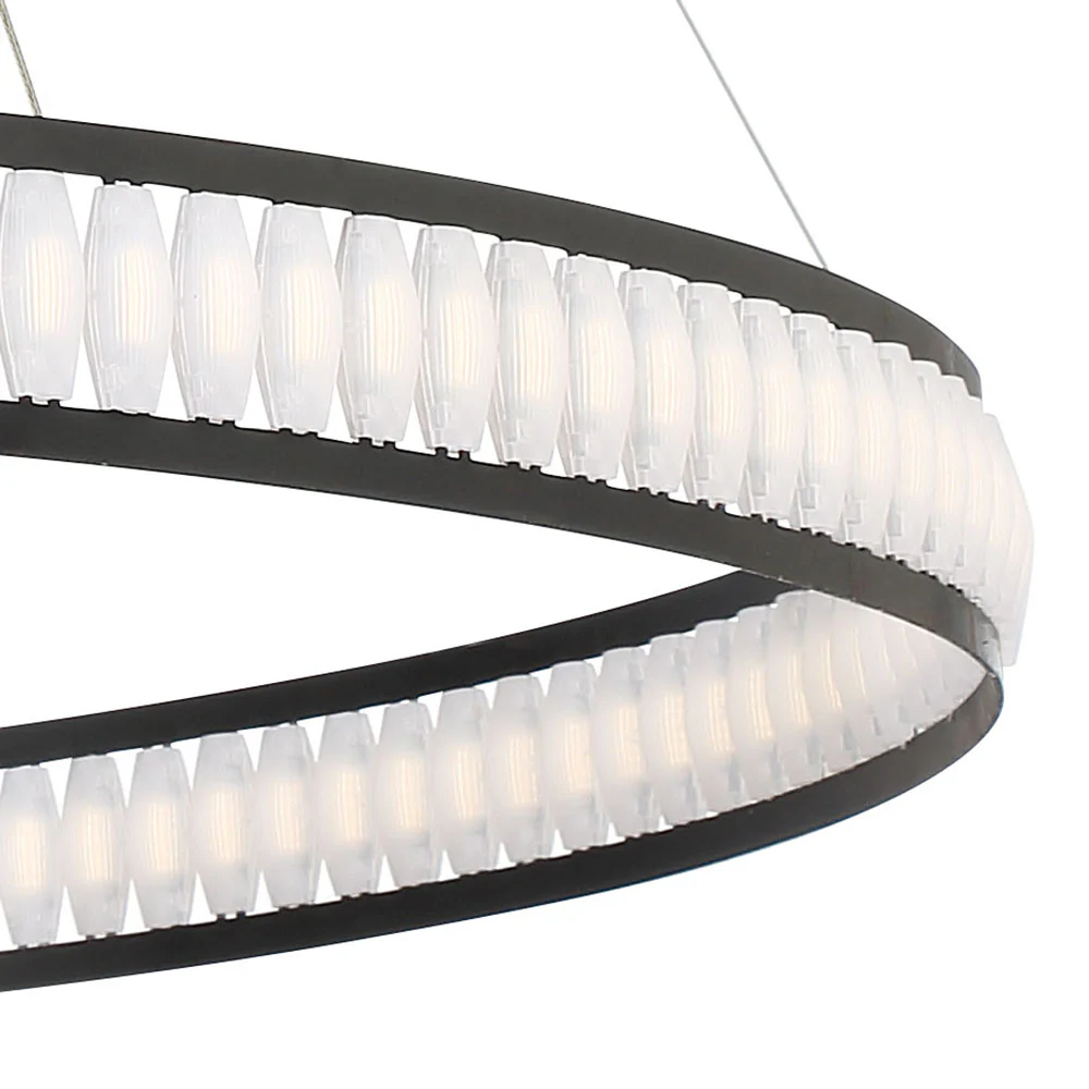 3-Tiers 3-Light 60 In Integrated LED Grand Chandelier - Image 4