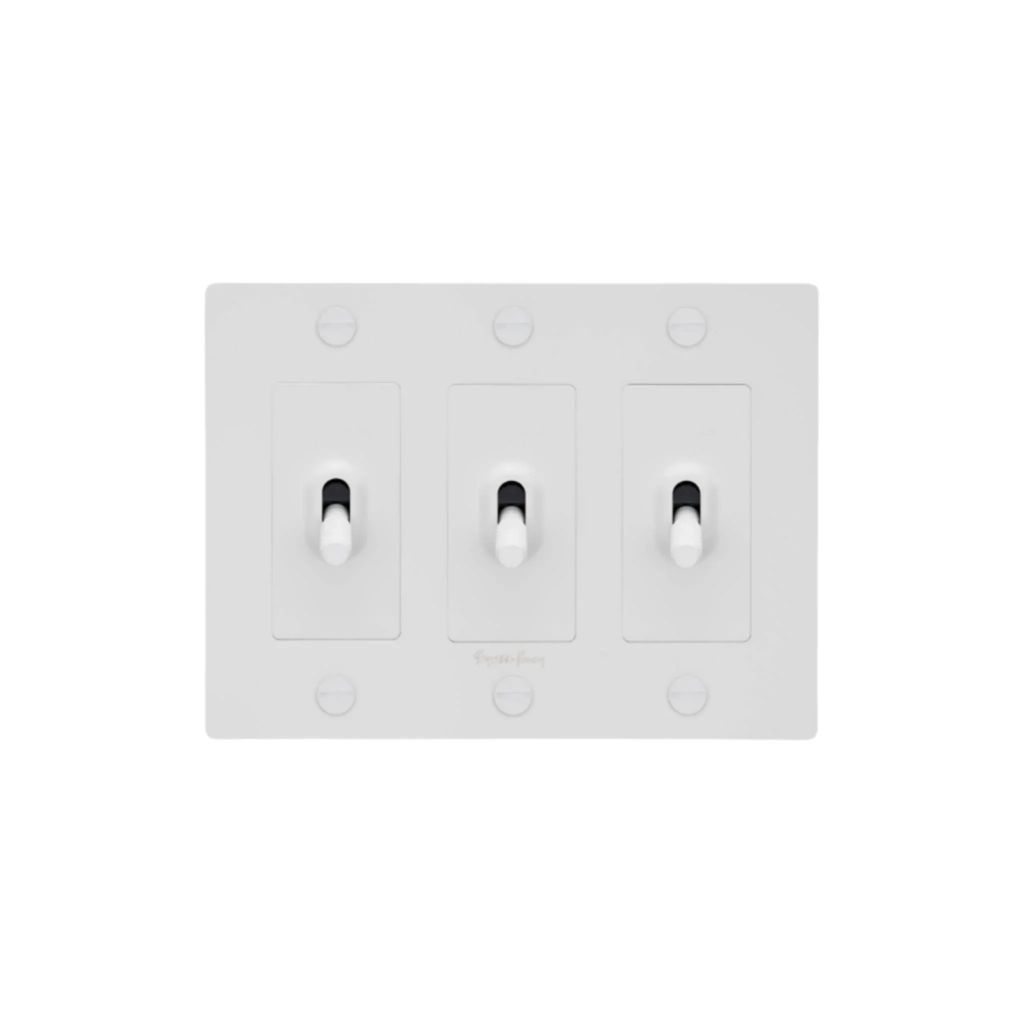 3G Toggle Switch / Cross / With Logo / White