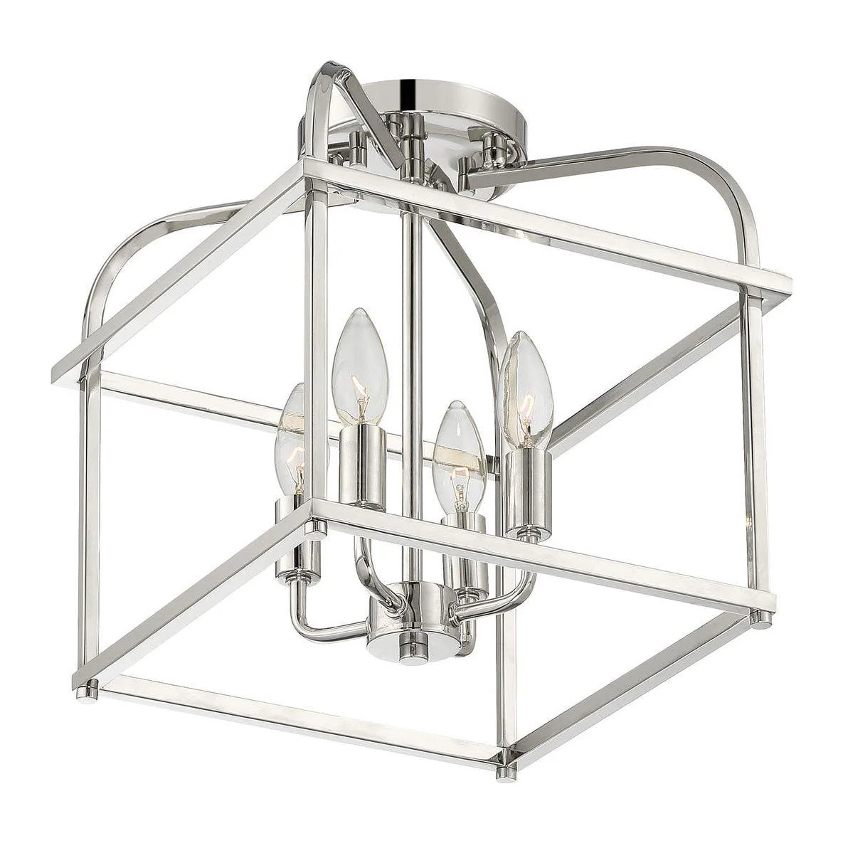 4-Light Ceiling Light in Polished Nickel - Image 4