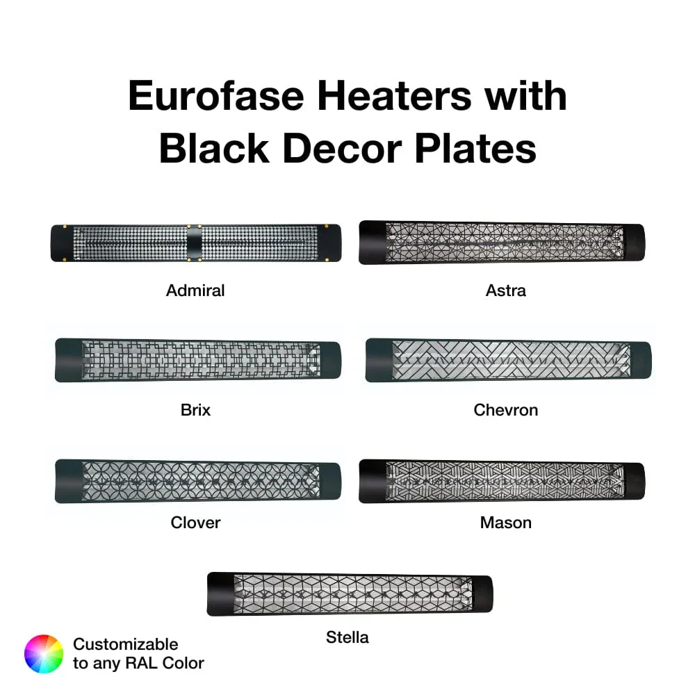 6000W 61-Inch Dual Element Electric Heater with Brix Decor Plate - Image 3