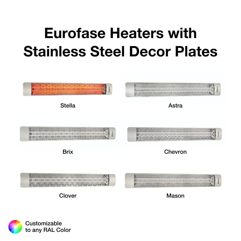6000W 61-Inch Dual Element Electric Heater with Brix Decor Plate - Image 4