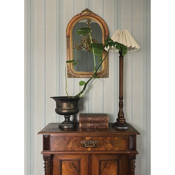 Ames Linen Stripe Wallpaper - Image 15