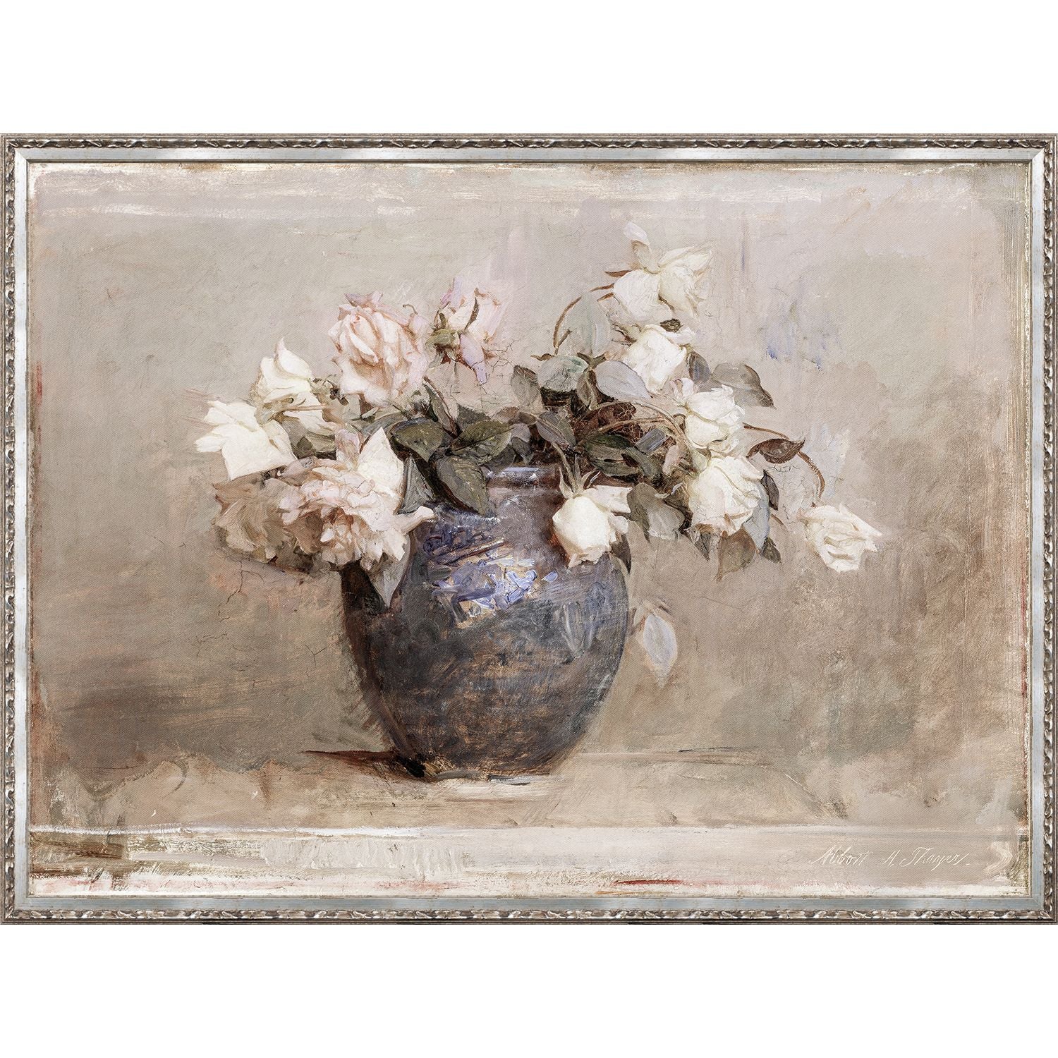 Roses In A Blue Vase C. 1890 - Image 4