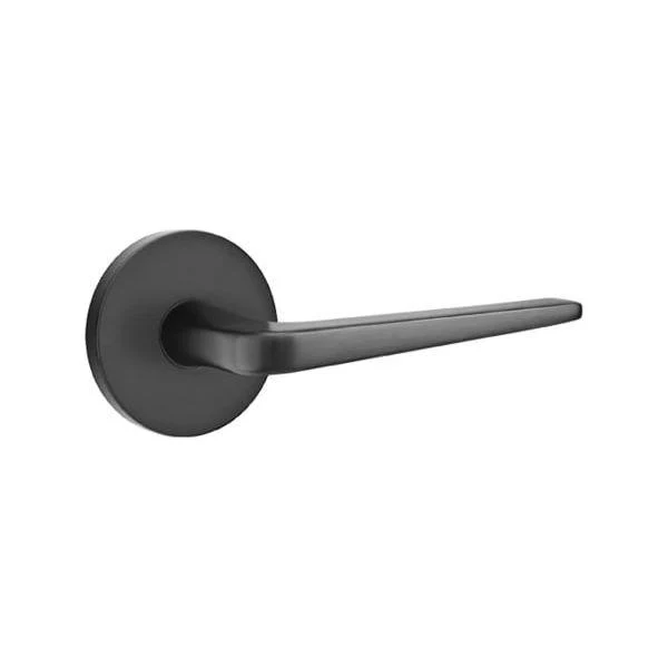 Athena Lever- Flat Black/ Rosette Disk/Passage/Left| Open Box