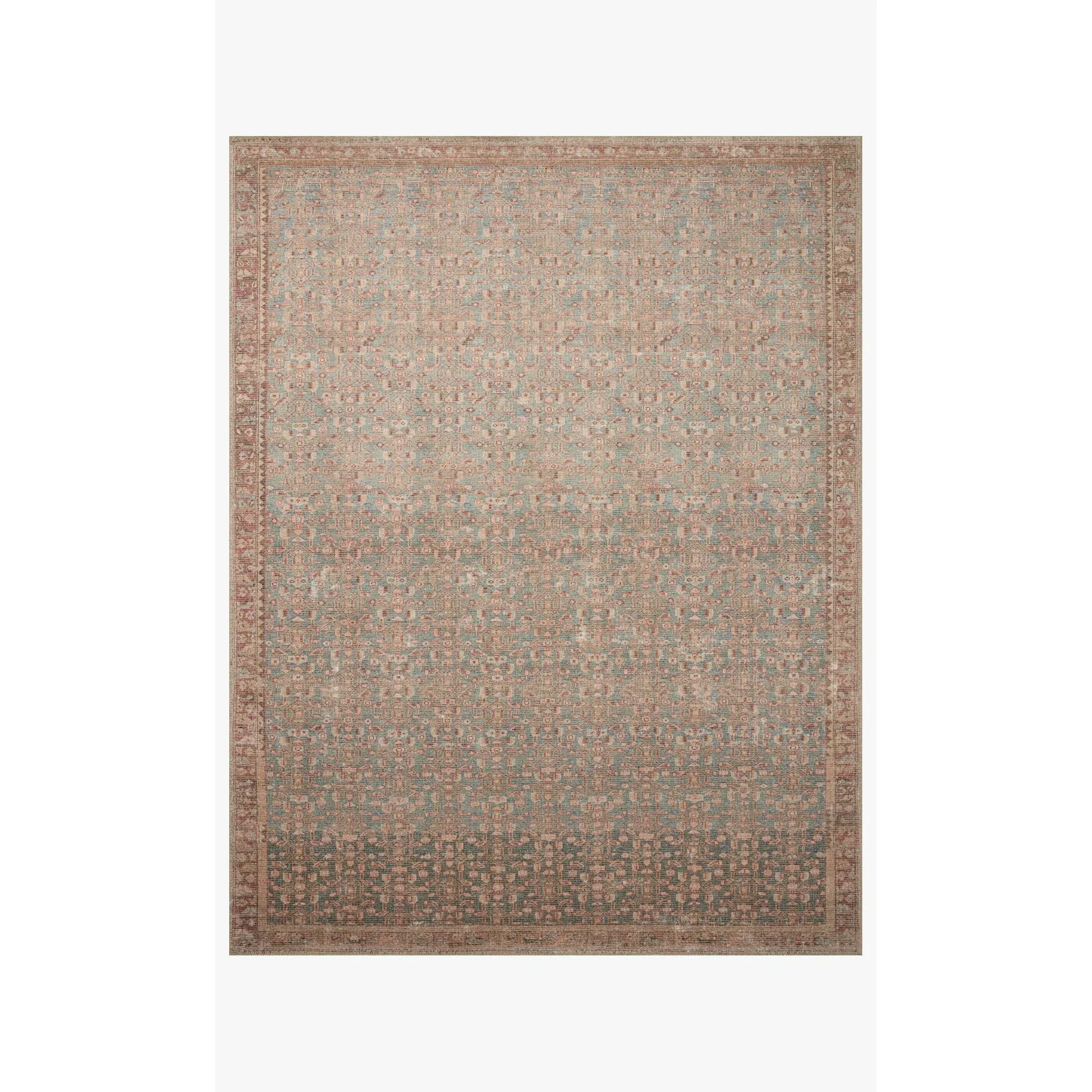Aubrey Blue / Terracotta Rug | Angela Rose x Loloi - Image 3