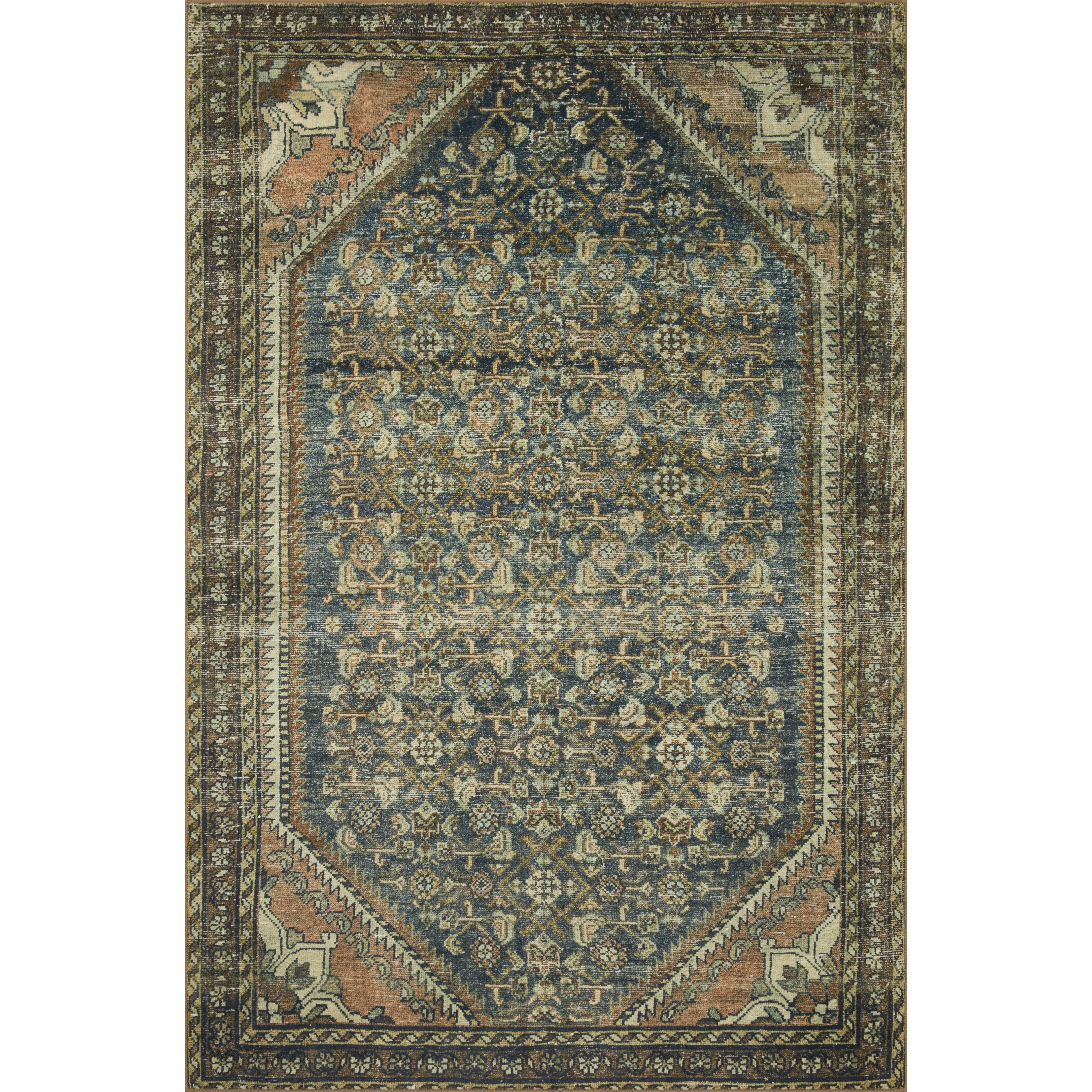 Banks Denim / Clay  Rug | Magnolia Home by Joanna Gaines x Loloi