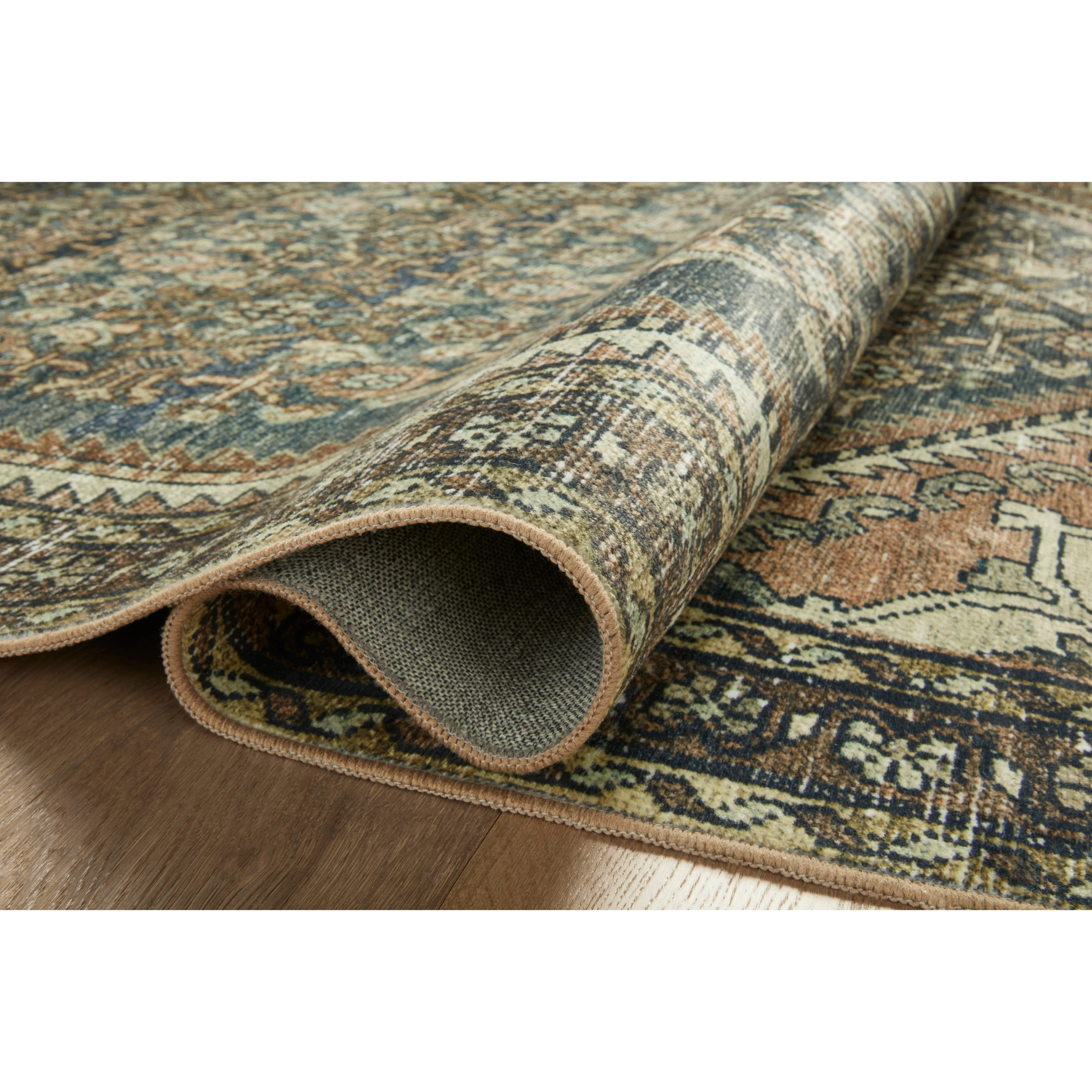 Banks Denim / Clay  Rug | Magnolia Home by Joanna Gaines x Loloi - Image 11