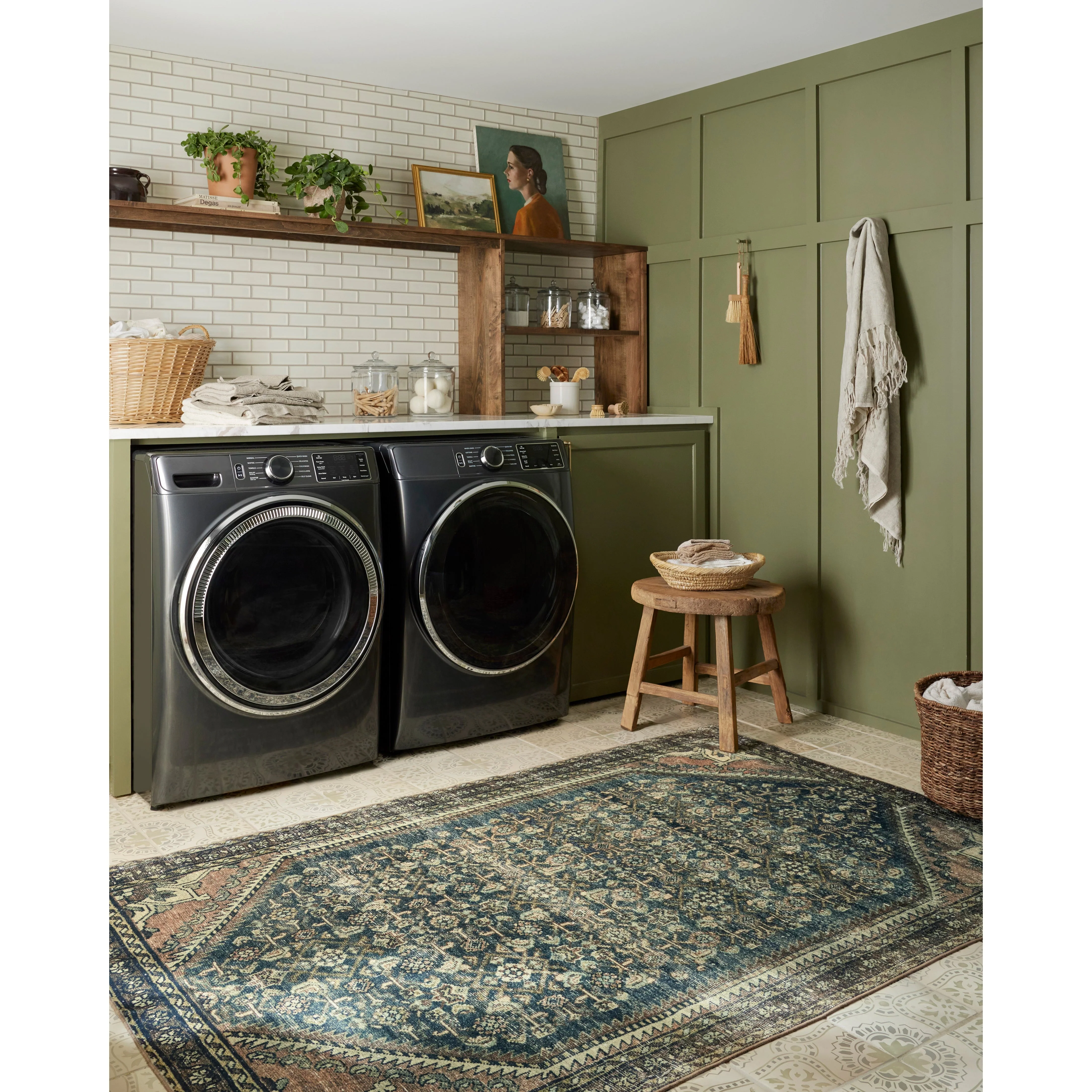 Banks Denim / Clay  Rug | Magnolia Home by Joanna Gaines x Loloi - Image 4