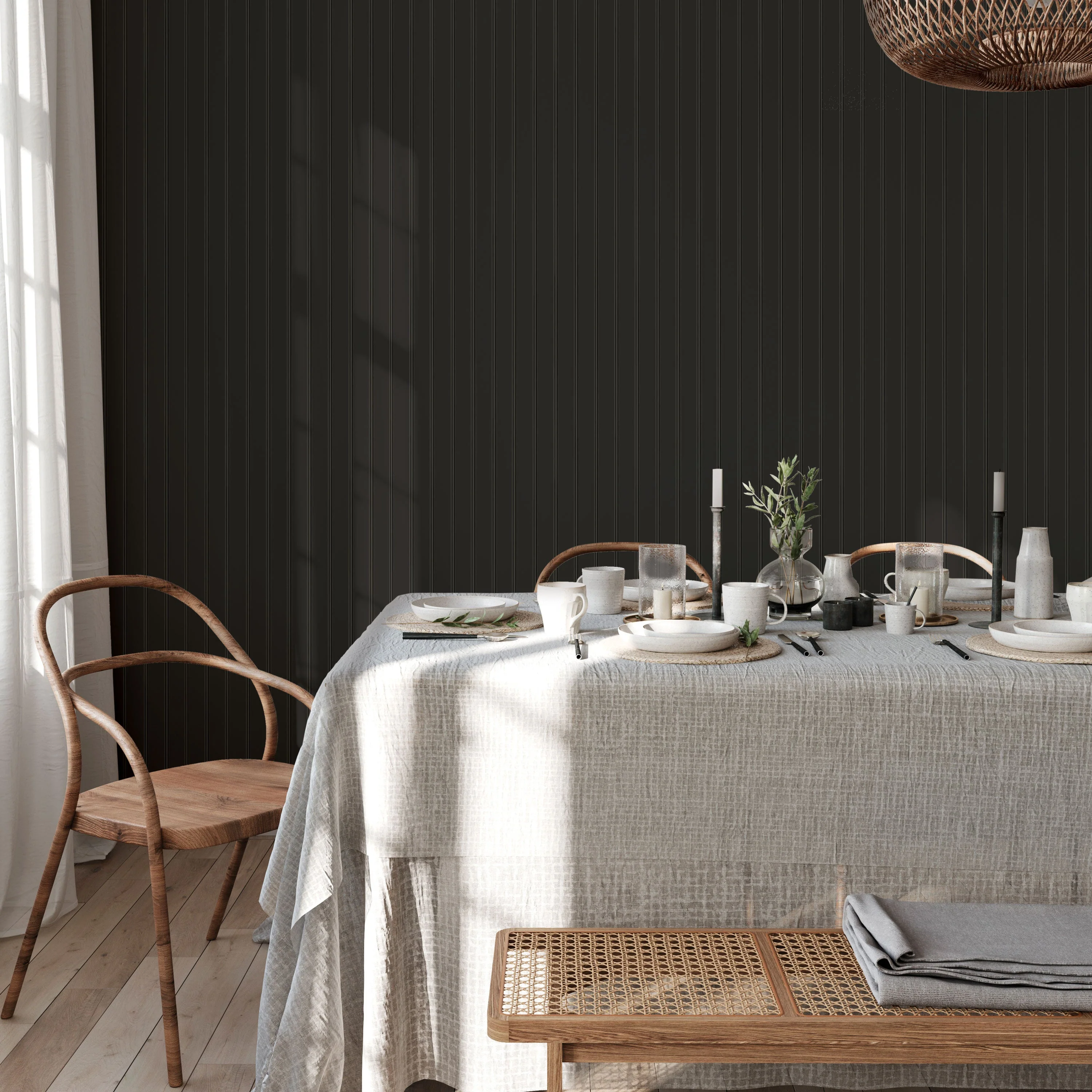 Beadboard Peel and Stick Wallpaper - Image 2