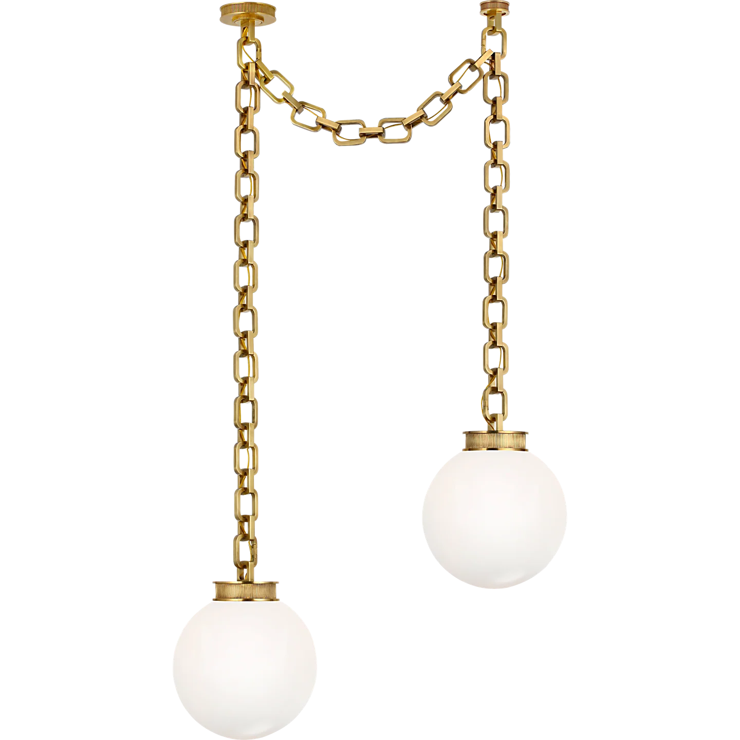 Bellamy 2 Light Statement Chain 12" Globe Chandelier - Image 14