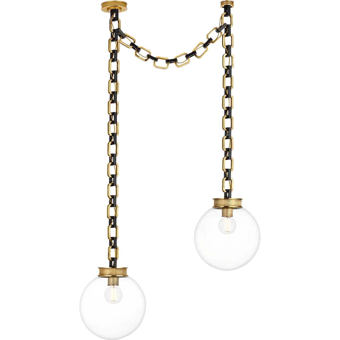 Bellamy 2 Light Statement Chain 12" Globe Chandelier - Image 19
