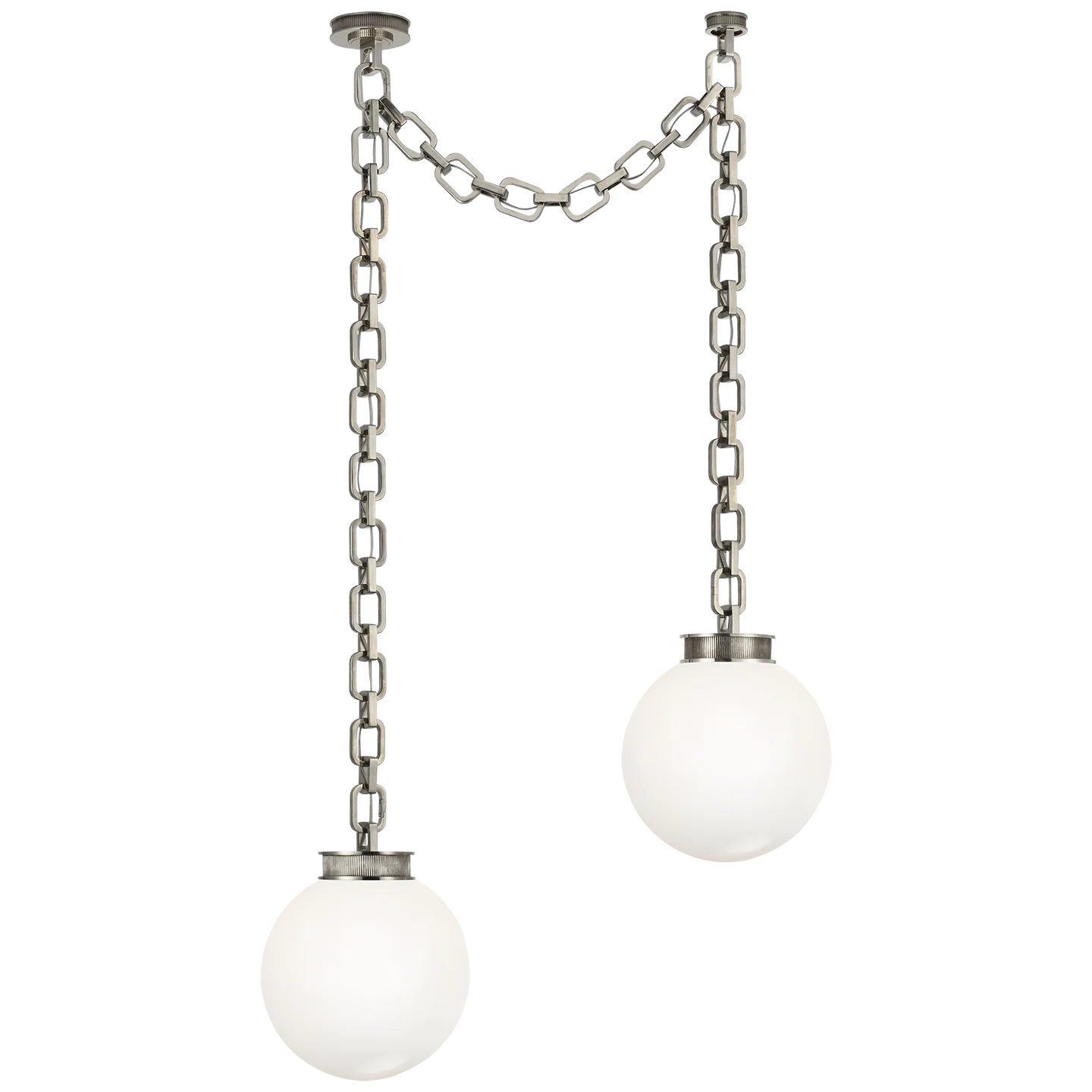 Bellamy 2 Light Statement Chain 12" Globe Chandelier - Image 4