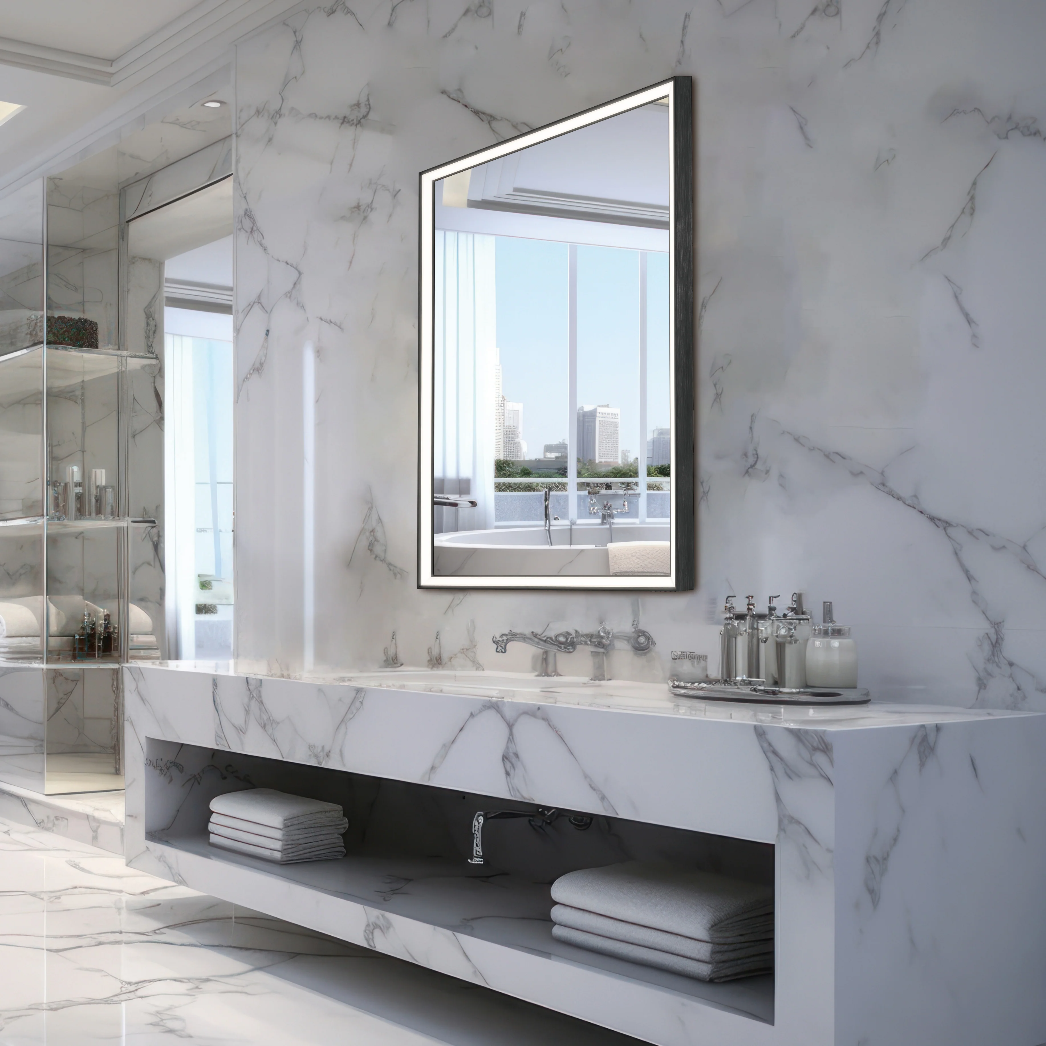 Bevel 30''X36'' LED Mirror - Image 2