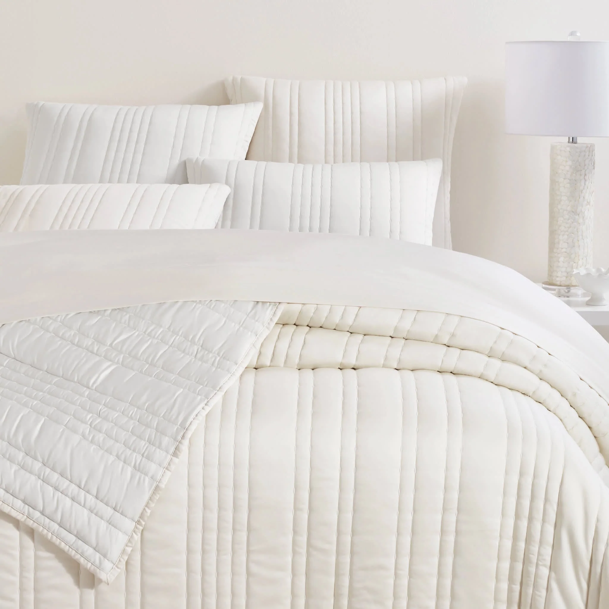 Blissful Bamboo Quilt | Pearl/Silver - Image 3