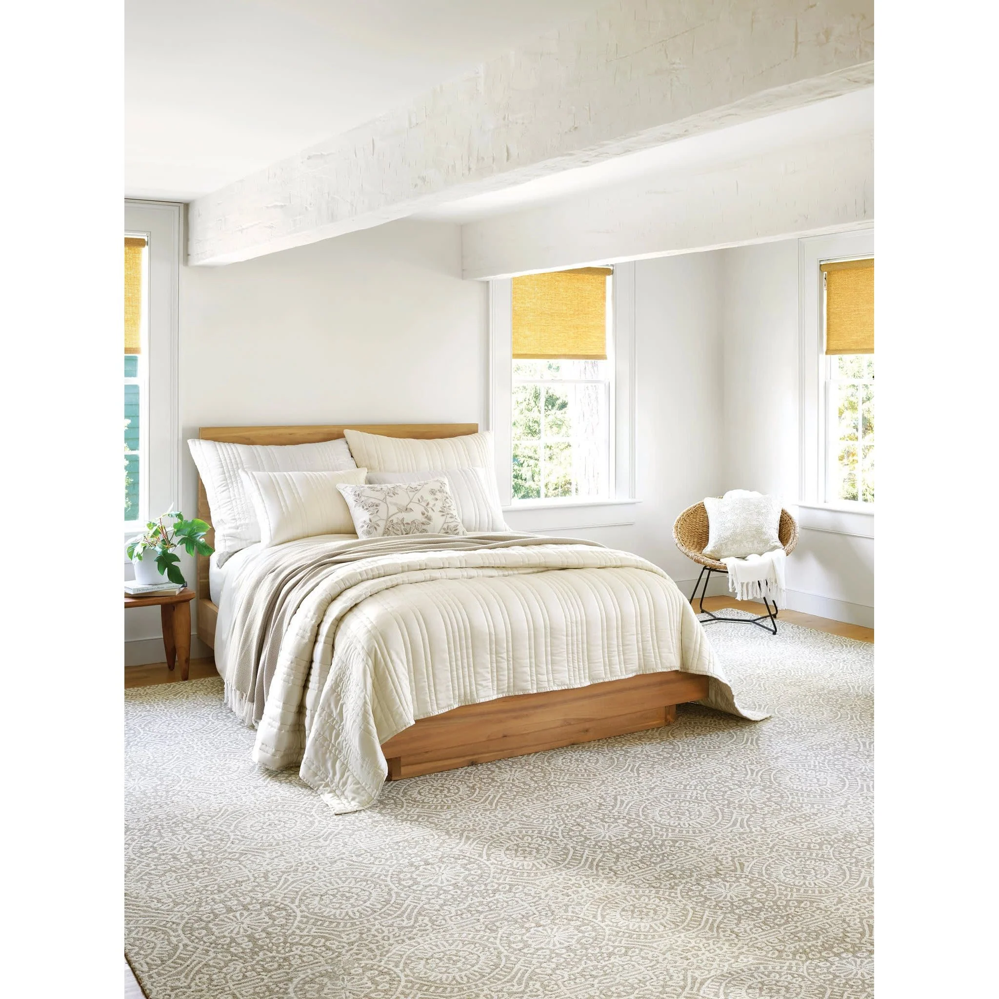 Blissful Bamboo Quilted Sham | Pearl/Silver - Image 2