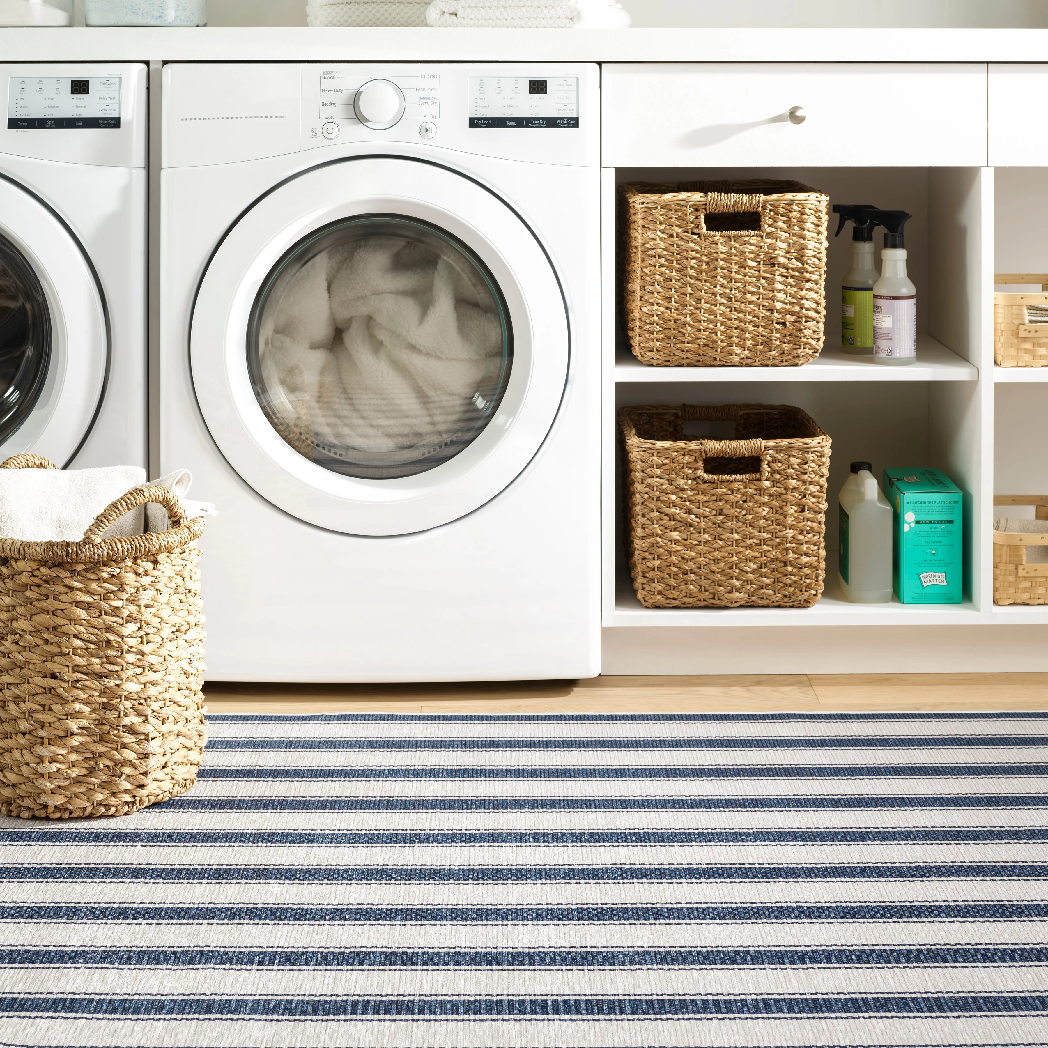 Blue Awning Stripe Rug - Image 2