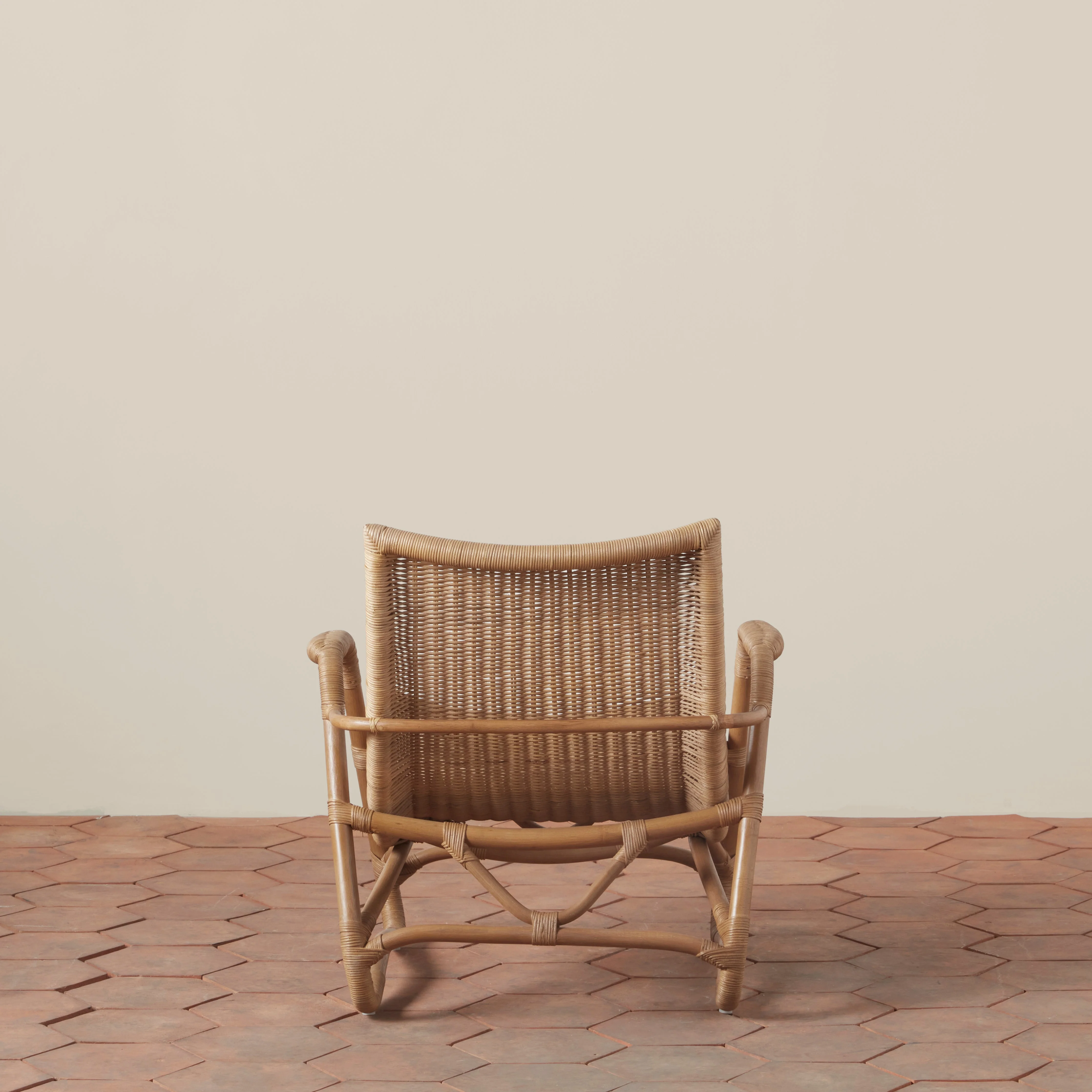 Bodega Wicker Lounge Chair + Ottoman - Image 6