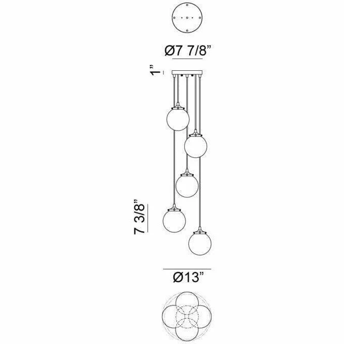 Bougie 5 Light Chandelier - Image 9