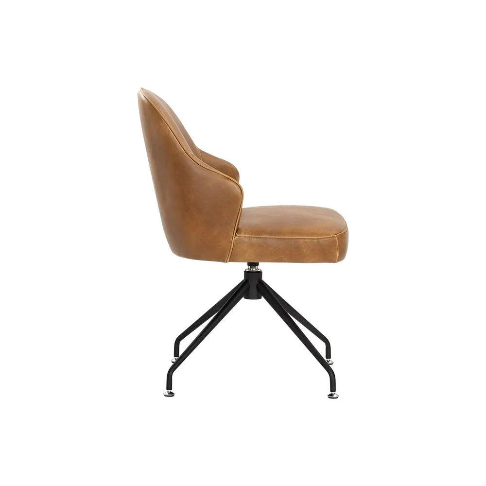 Bretta Swivel Chair - Tobacco Tan - Image 4