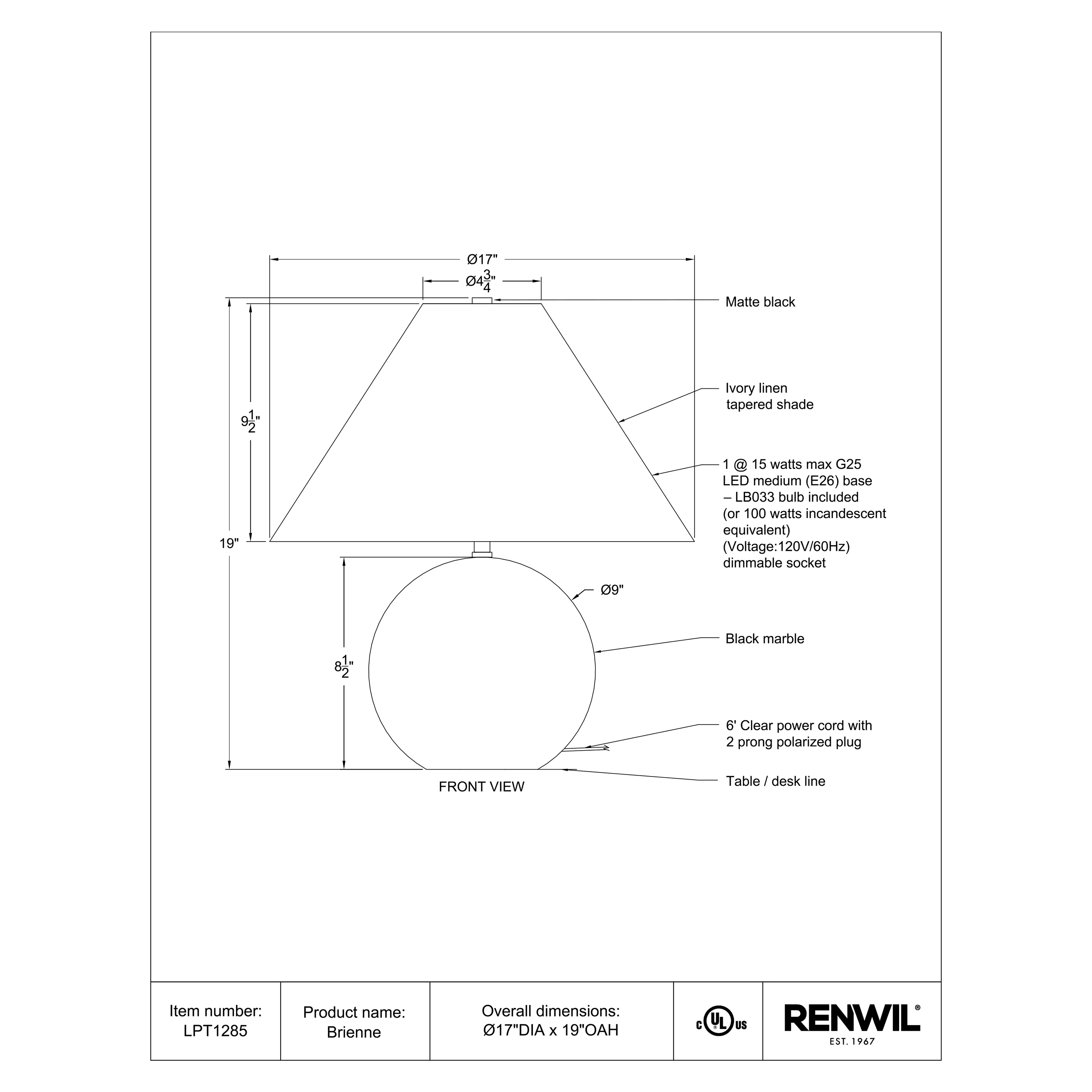 Brienne Table Lamp - Image 7