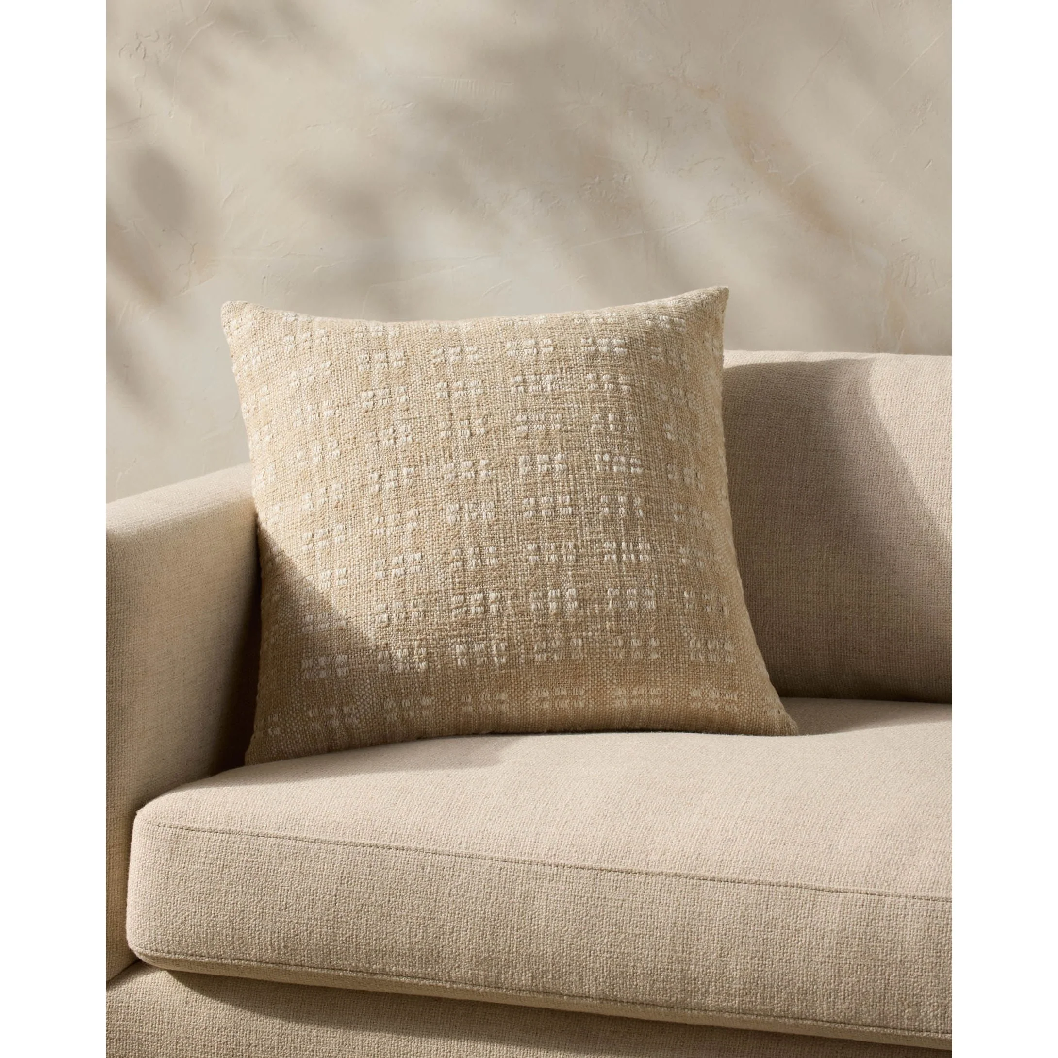 Bryne Beige Pillow | Magnolia Home by Joanna Gaines x Loloi - Image 4