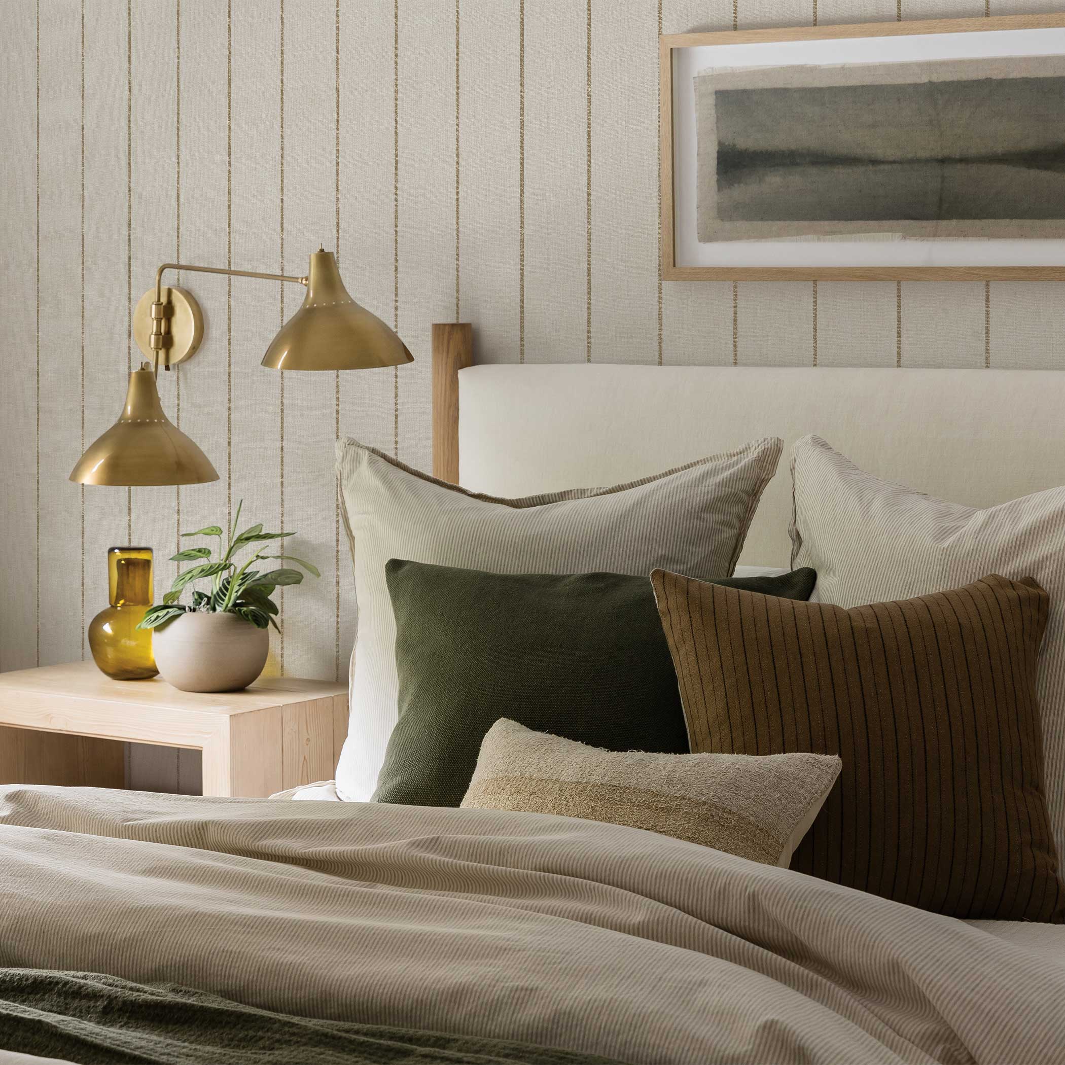 Bursa Stripe Textured Peel and Stick Wallpaper By Pure Salt - Image 5