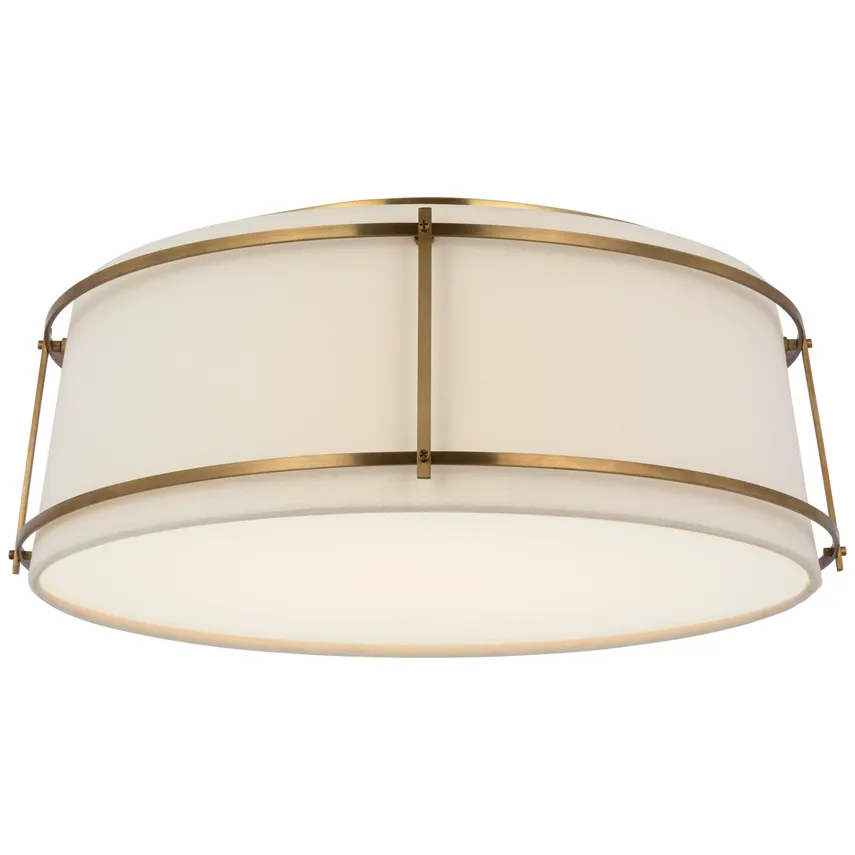 Callaway Flush Mount - Hand-Rubbed Antique Brass / Large | Open Box
