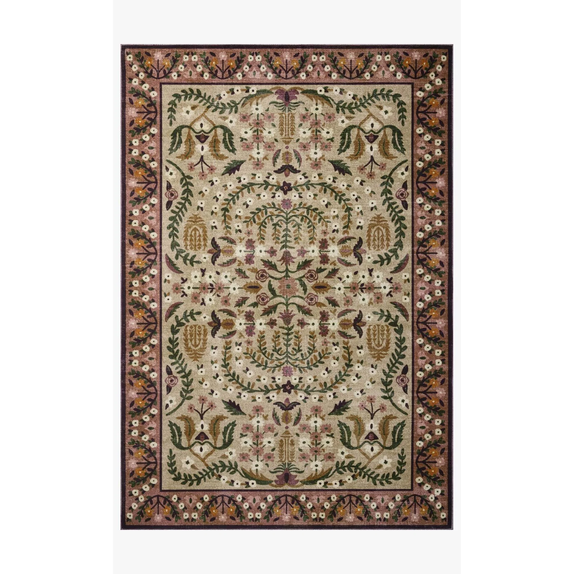 Canopy Aubergine Rug | Rifle Paper Co. x Loloi