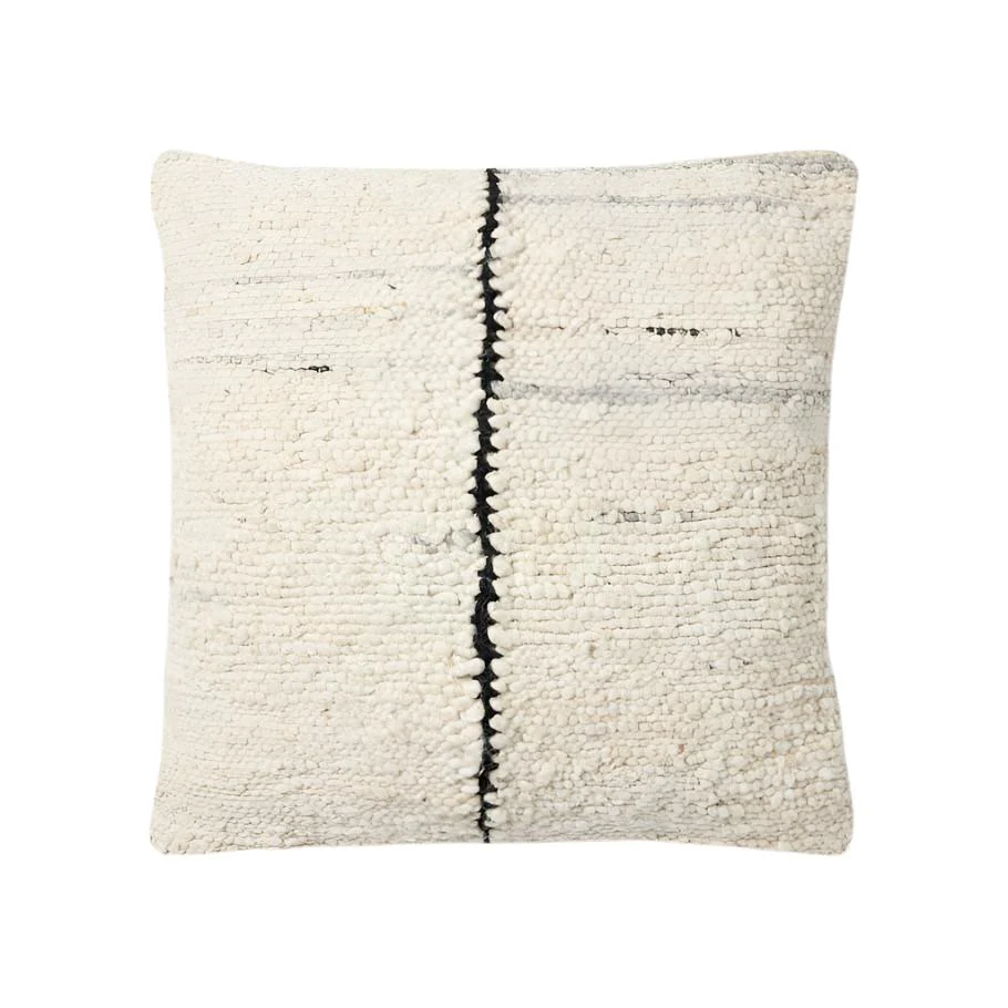Carla Ivory Black Pillow | Amber Lewis x Loloi