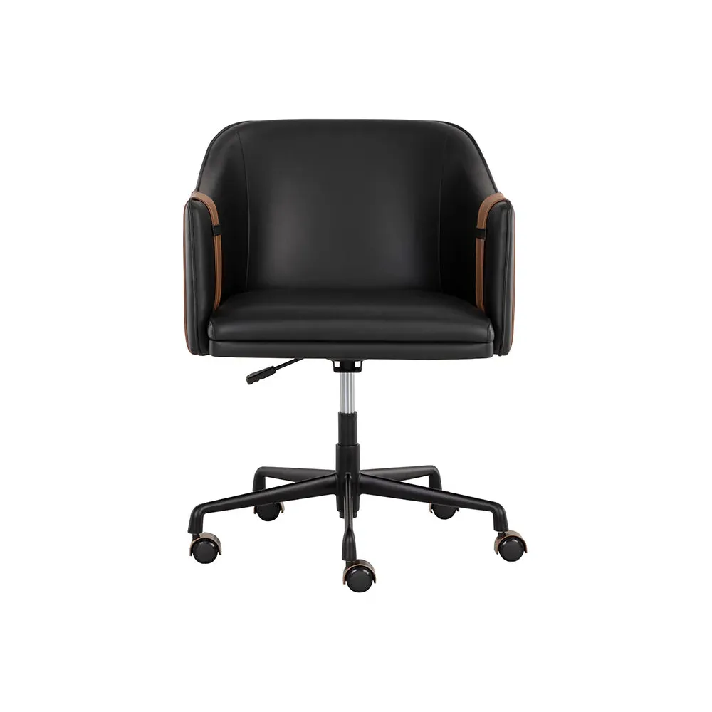 Carter Office Chair - Napa Black / Napa Cognac