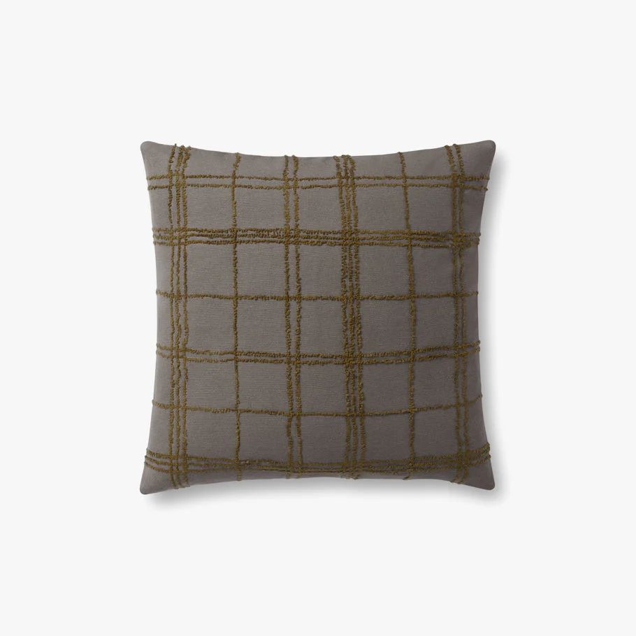Charcoal - Olive Pillow | Jean Stoffer x Loloi