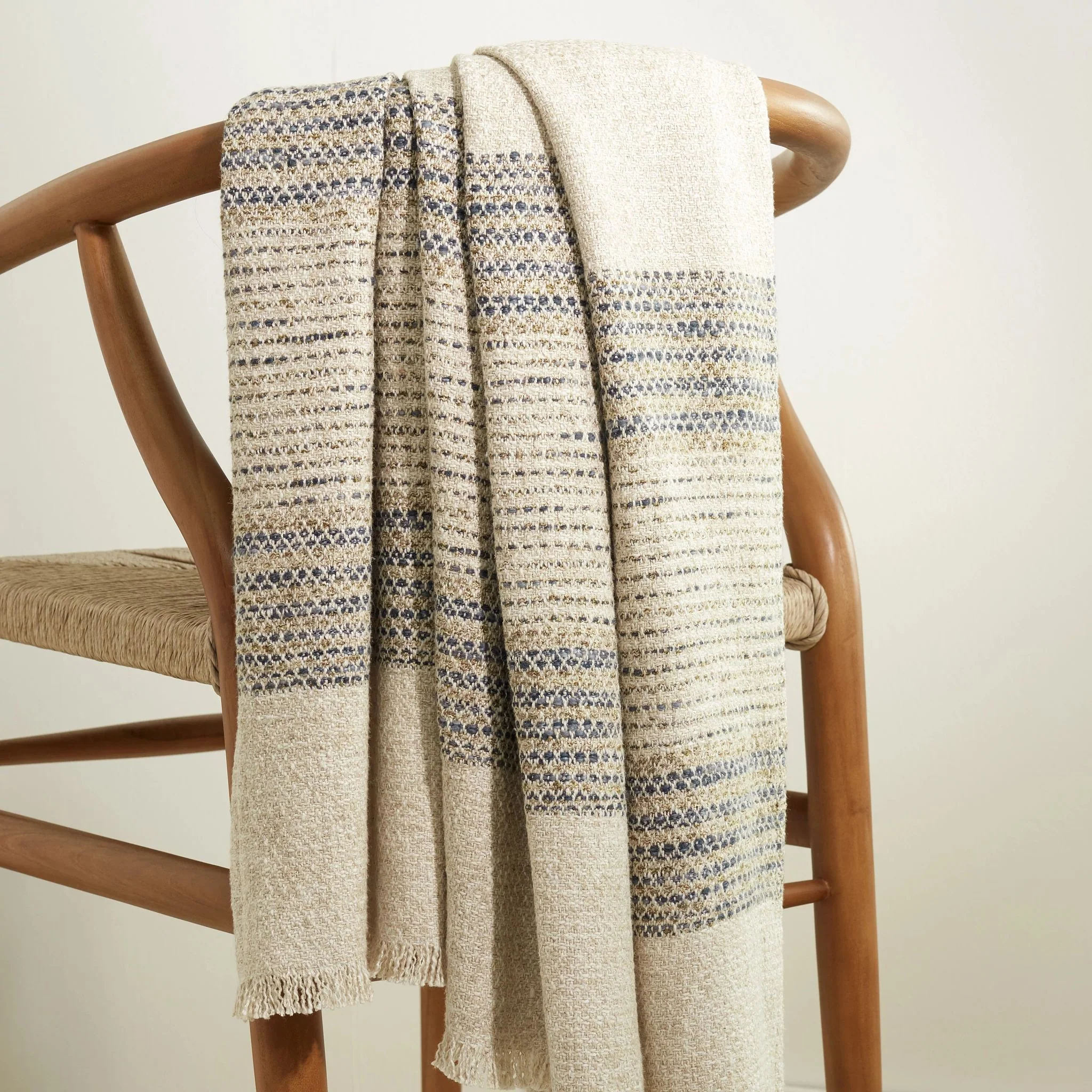 Cielo Stripe Blue Throw - Image 2