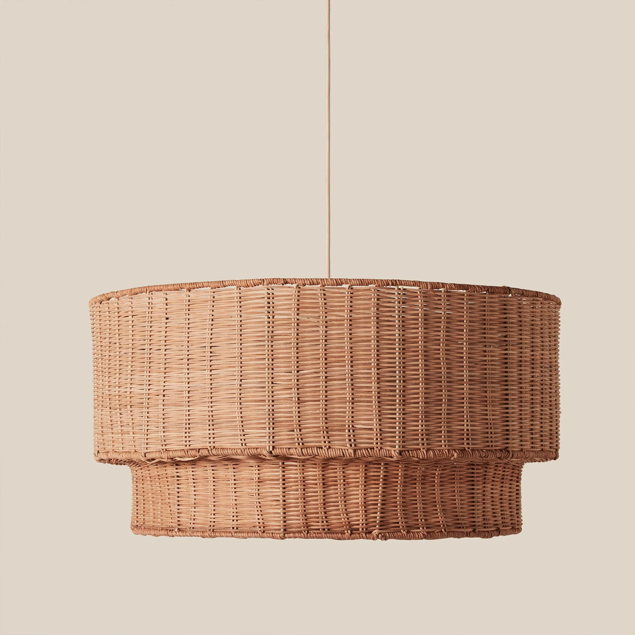 Cocktail Two-Tier Wicker Pendant - Image 4