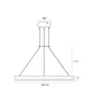 Corona Ring LED Pendant 24" - Image 4