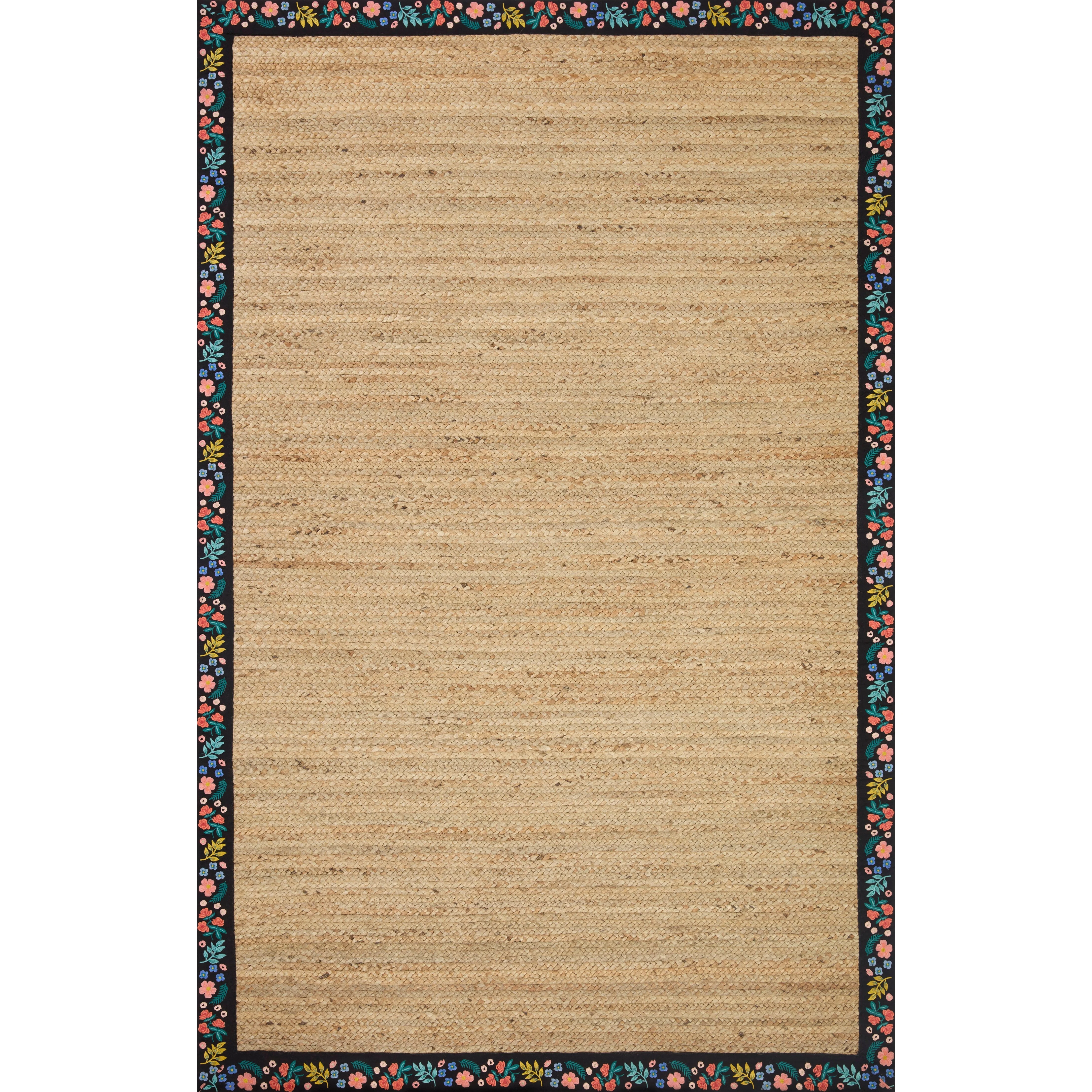 Costa Wildwood Natural / Black | Rifle Paper Co. Rugs x Loloi