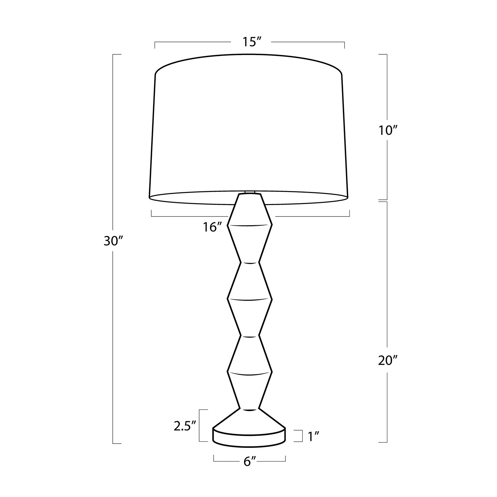 Crew Travertine Buffet Lamp - Image 10