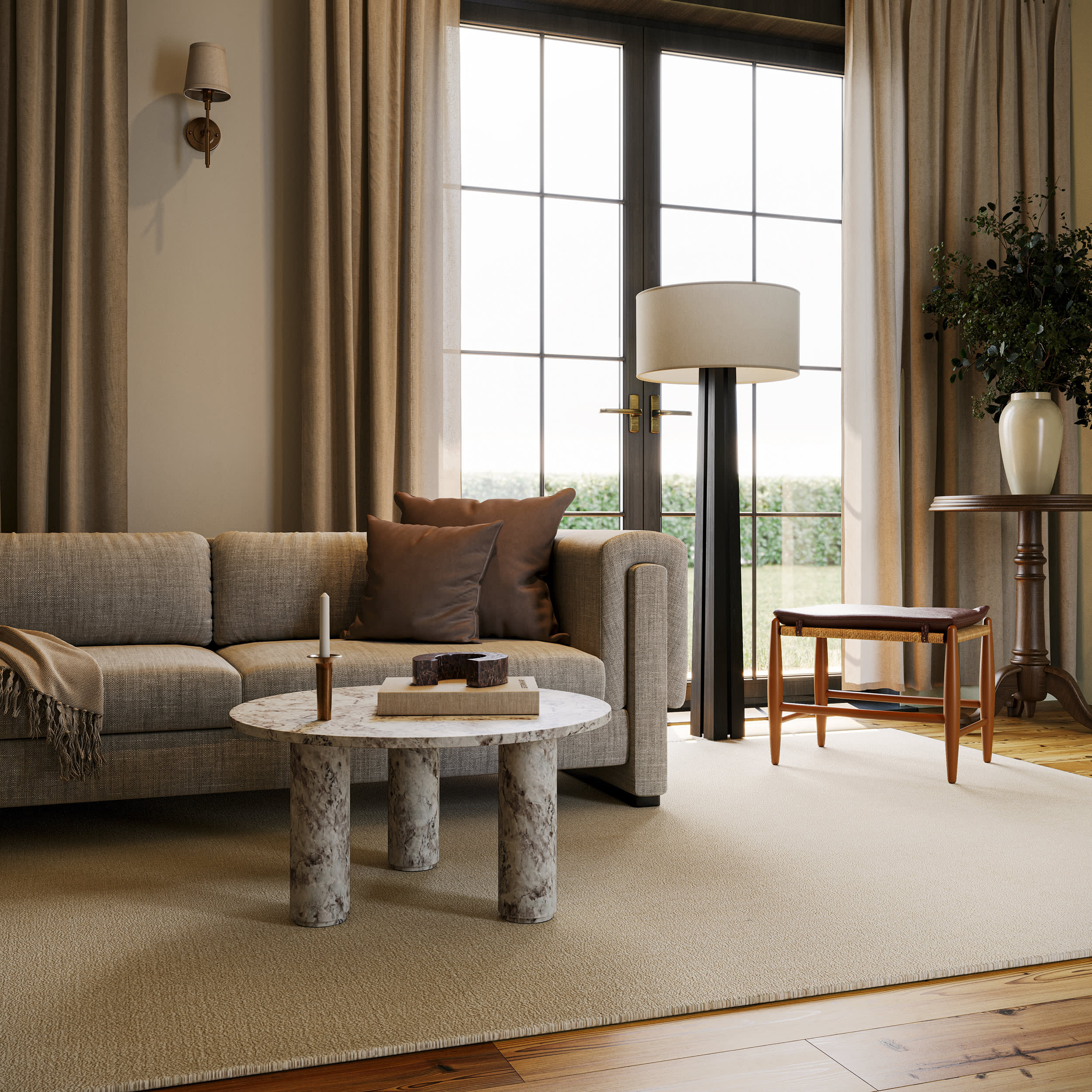 Crosby Solid Wool Rug by Nate Berkus | Cream - Image 3