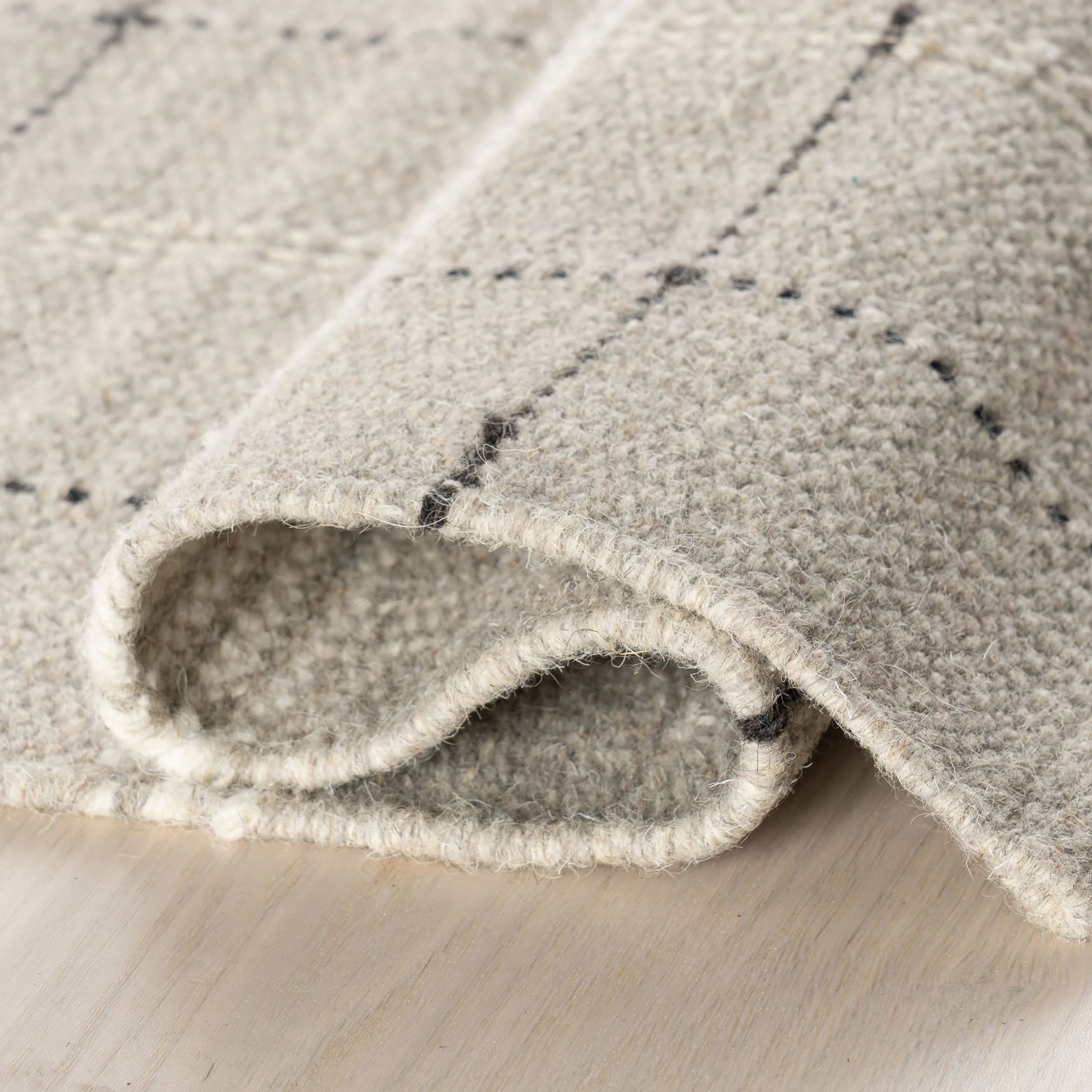 Downing Plaid Wool Rug by Nate Berkus | Grey - Image 7