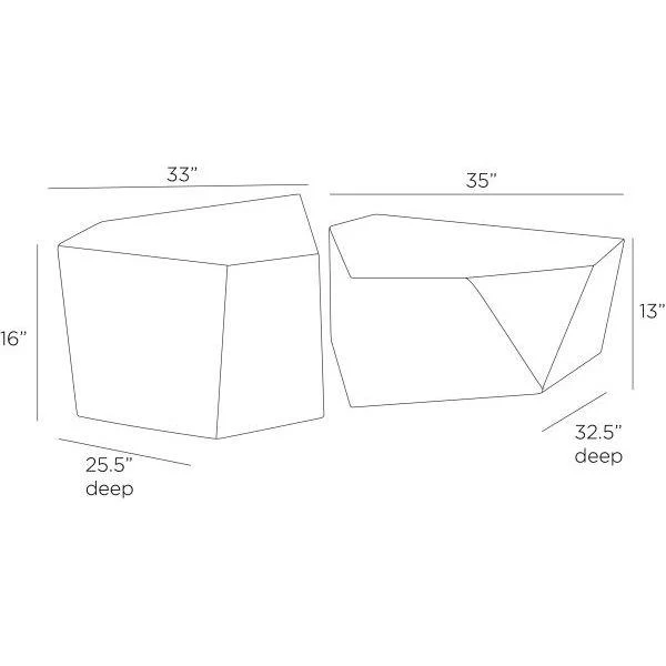Drover Outdoor Cocktail Tables, Set Of 2 - Image 11