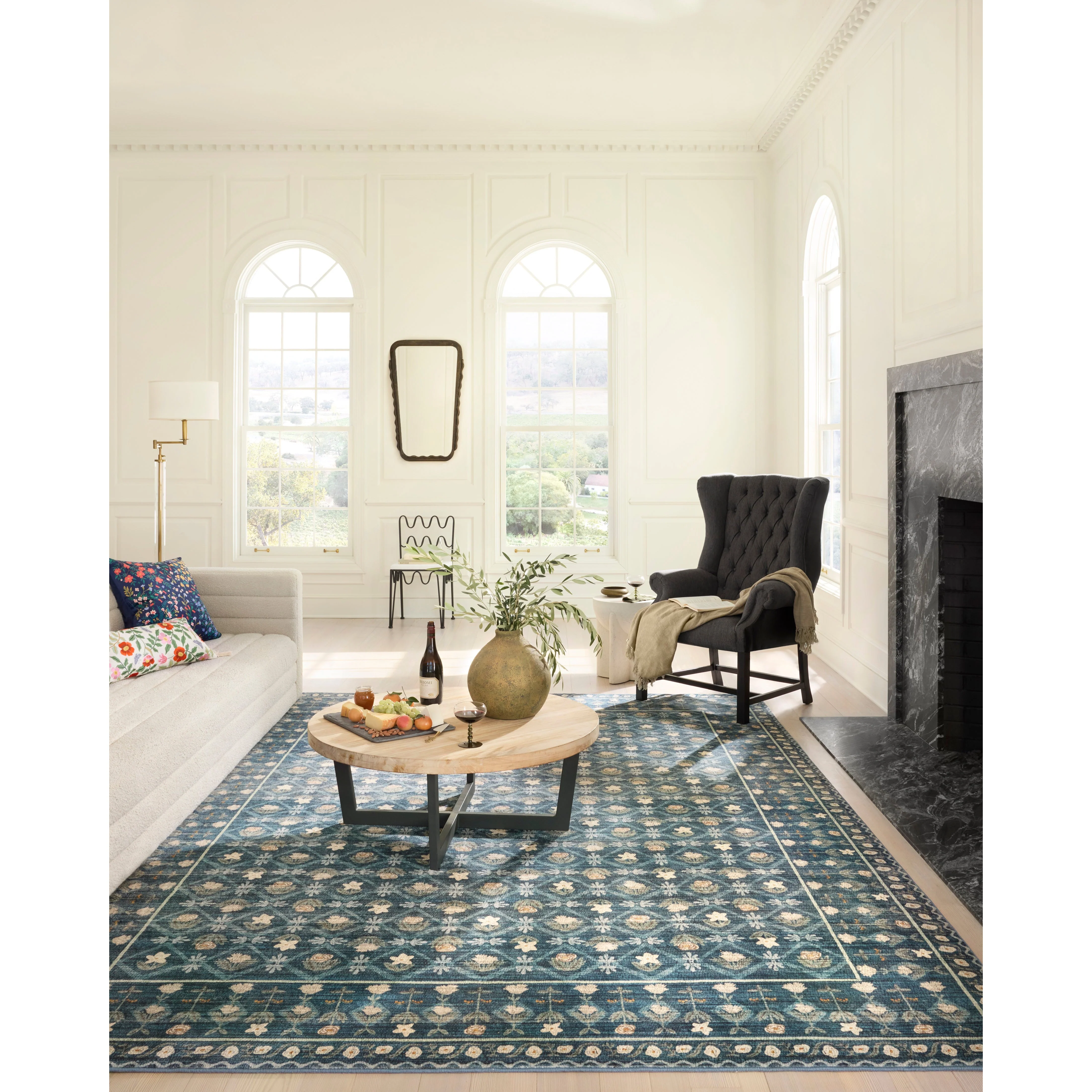 Eden Lattice / Indigo | Rifle Paper Co. Rugs x Loloi - Image 3