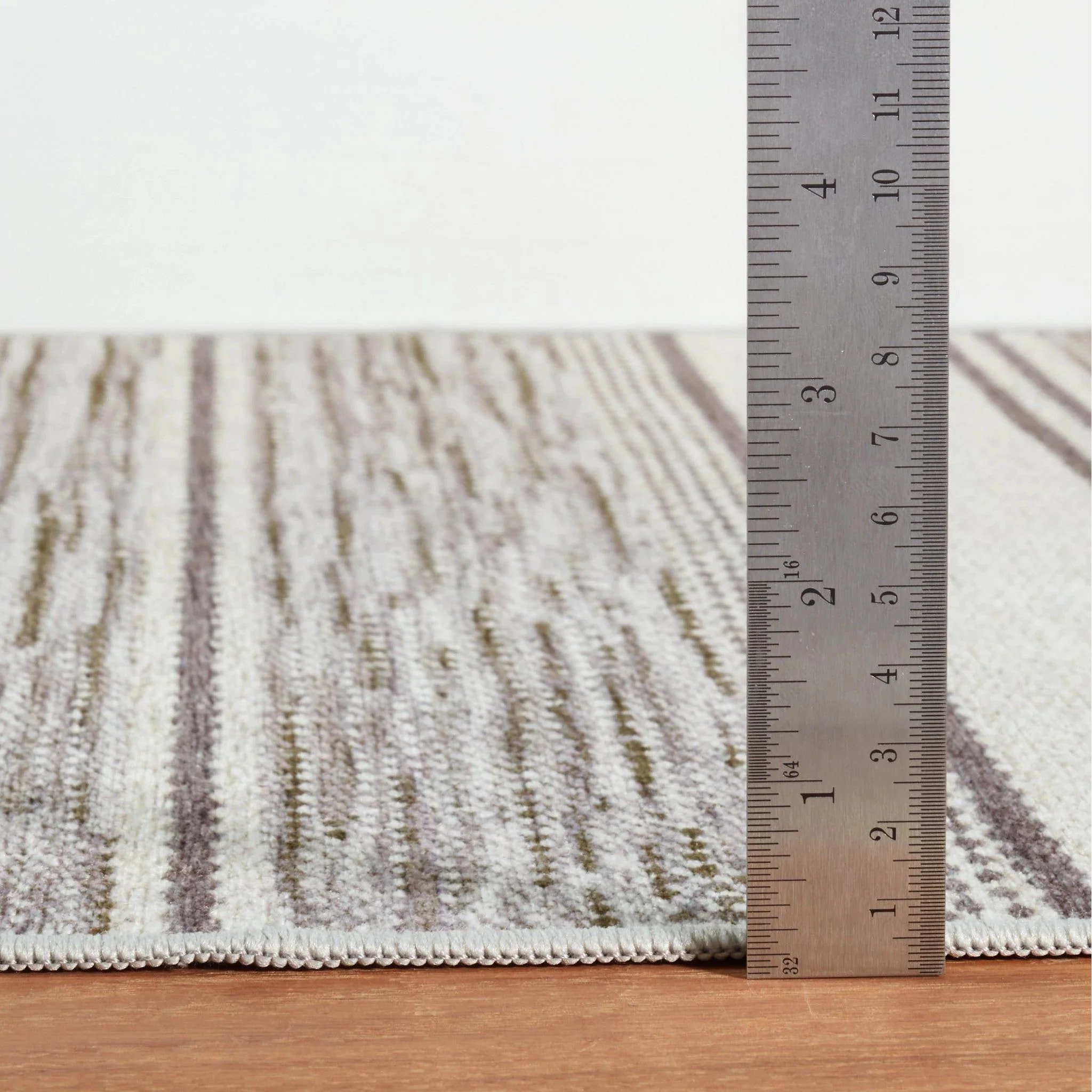 Ellington Stripe Grey Machine Washable Rug - Image 5