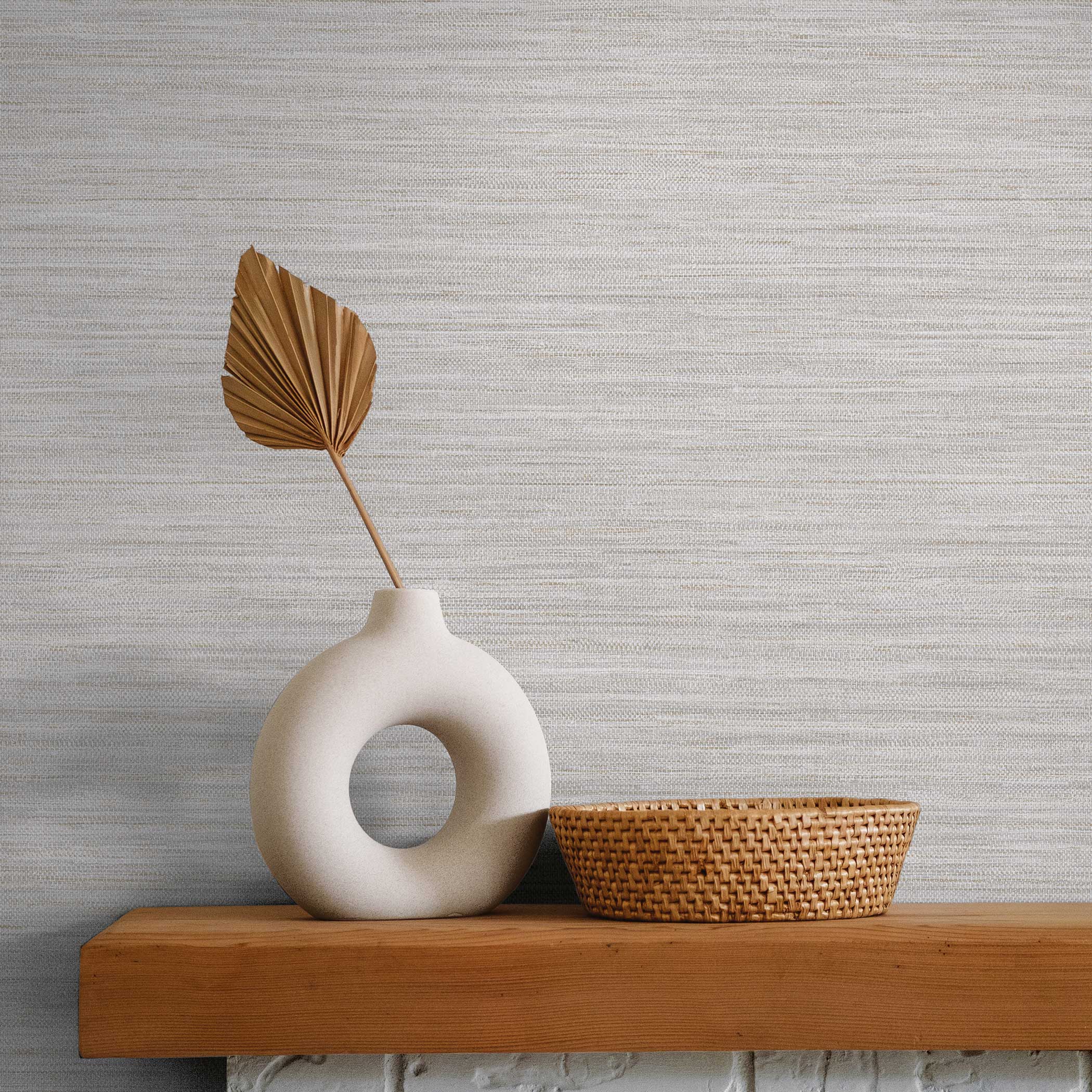Horizontal Faux Grasscloth Peel and Stick Wallpaper - Image 22