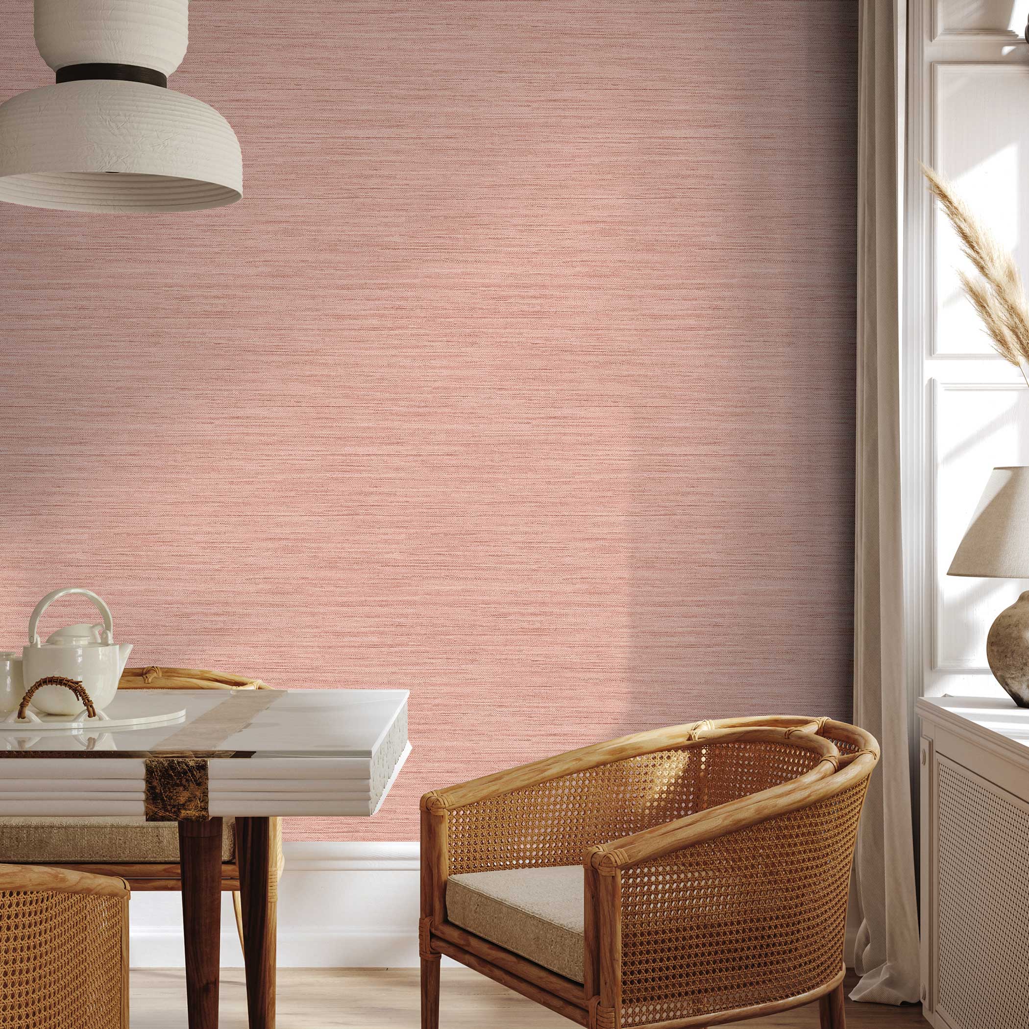 Horizontal Faux Grasscloth Peel and Stick Wallpaper - Image 64