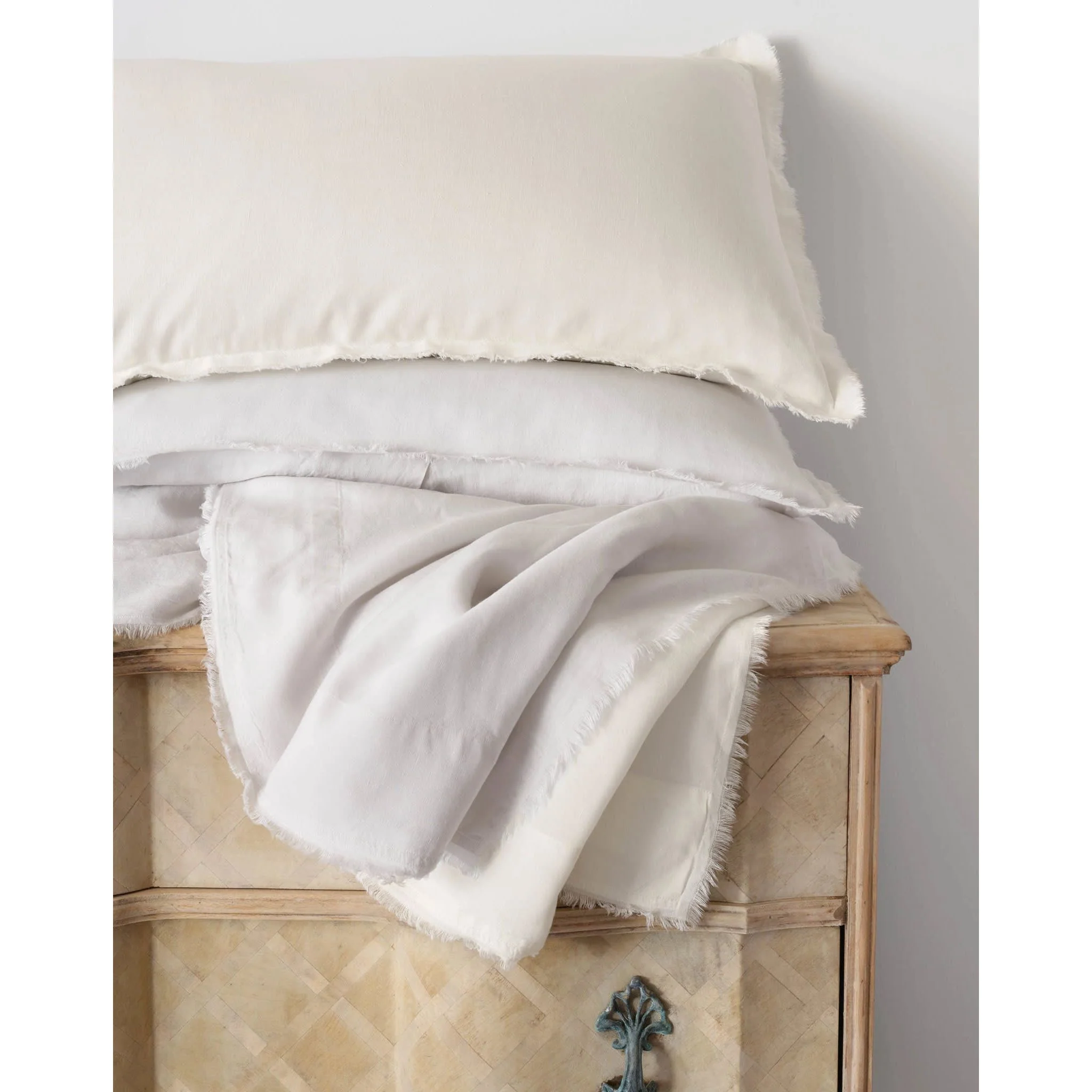 Faye Linen Sham | Dove White - Image 5
