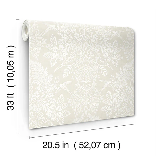 Finch Woodland Damask Wallpaper - Image 18
