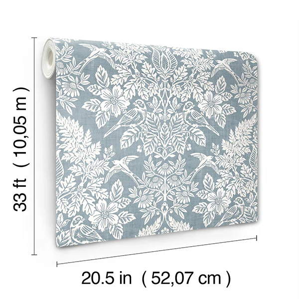 Finch Woodland Damask Wallpaper - Image 24