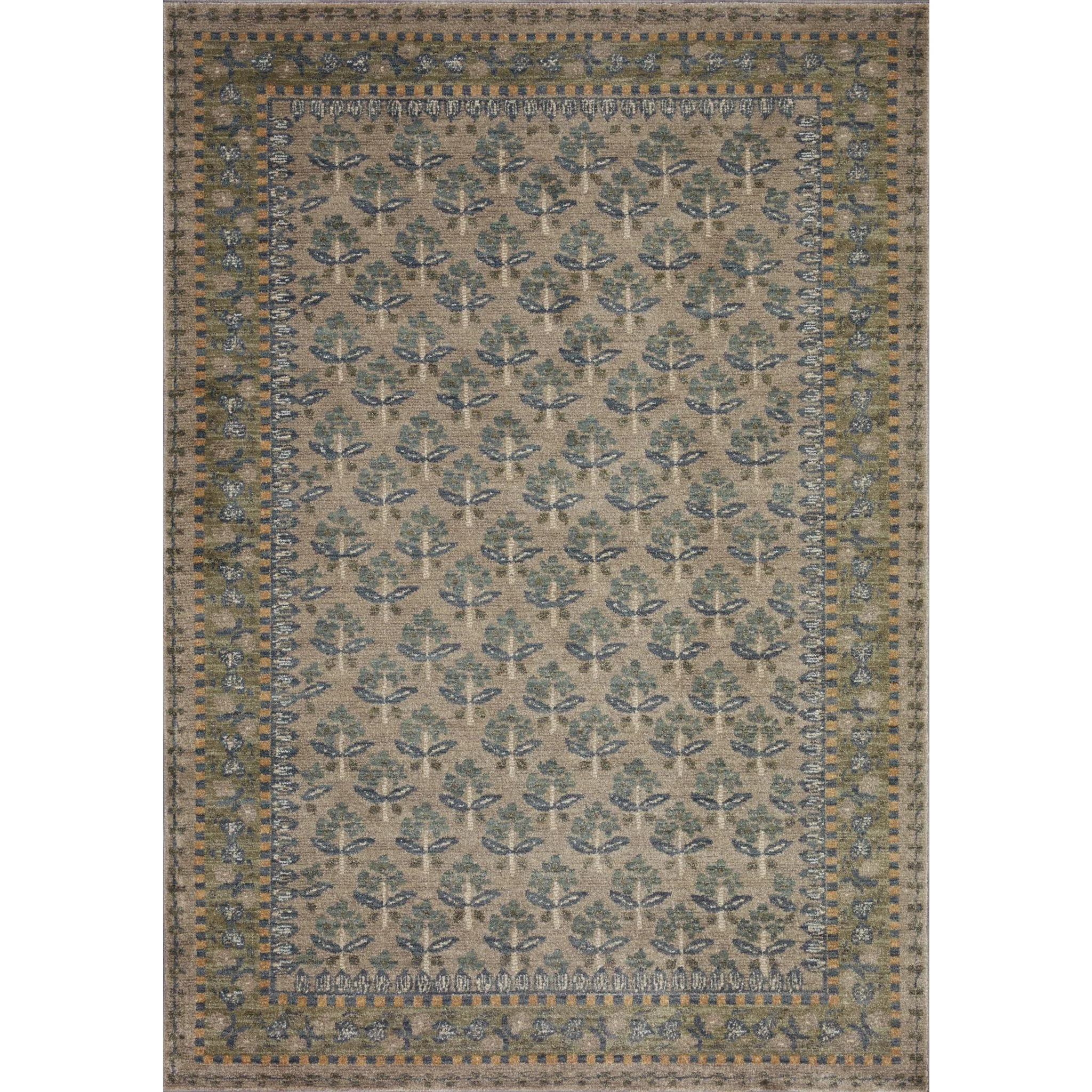 Fiore Forte / Grey | Rifle Paper Co. Rugs x Loloi