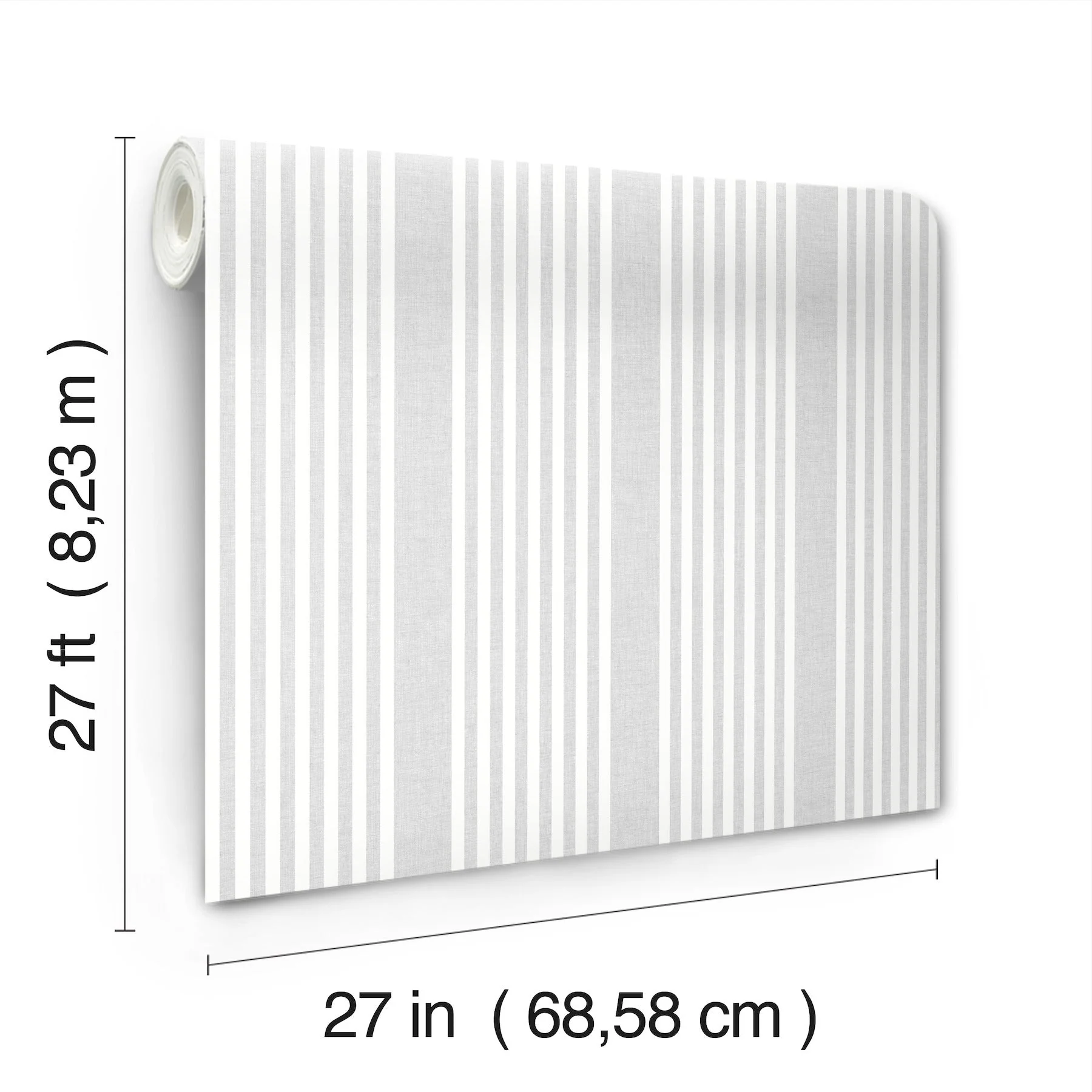 French Linen Stripe Wallpaper - Image 9