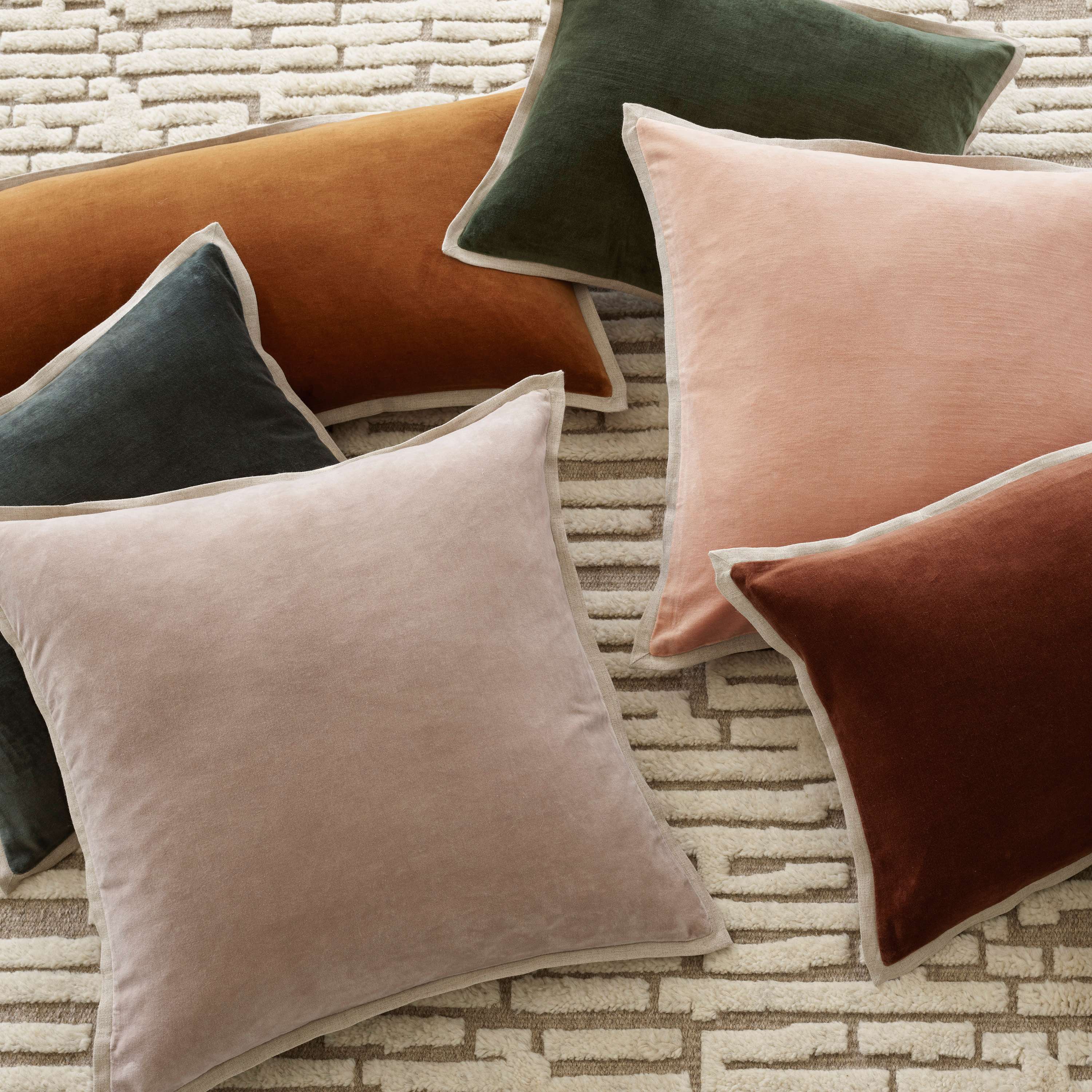 Gehry Velvet/Linen Sage Decorative Pillow - Image 3
